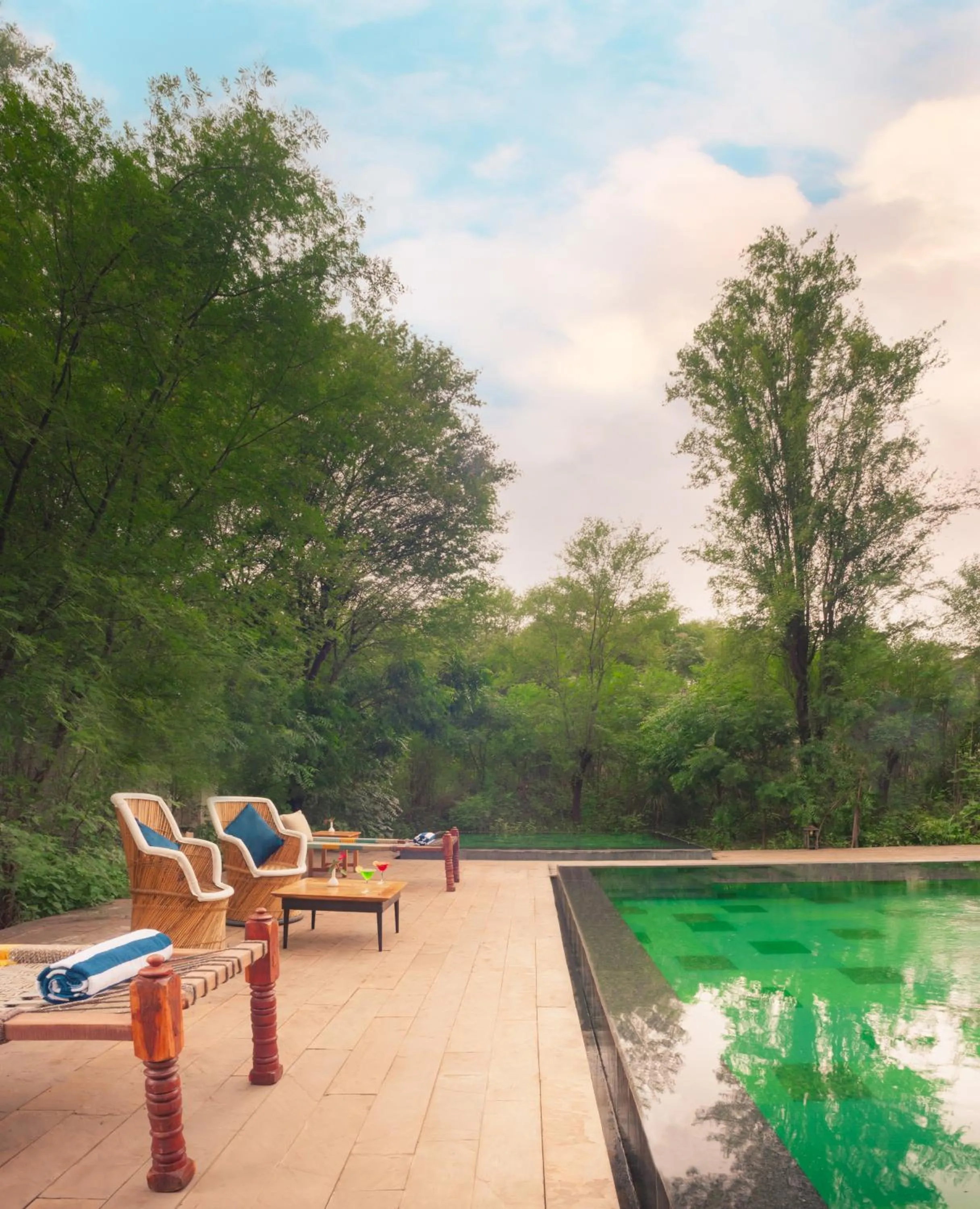 Swimming pool in Trees N Tigers Luxury Wildlife Lodge