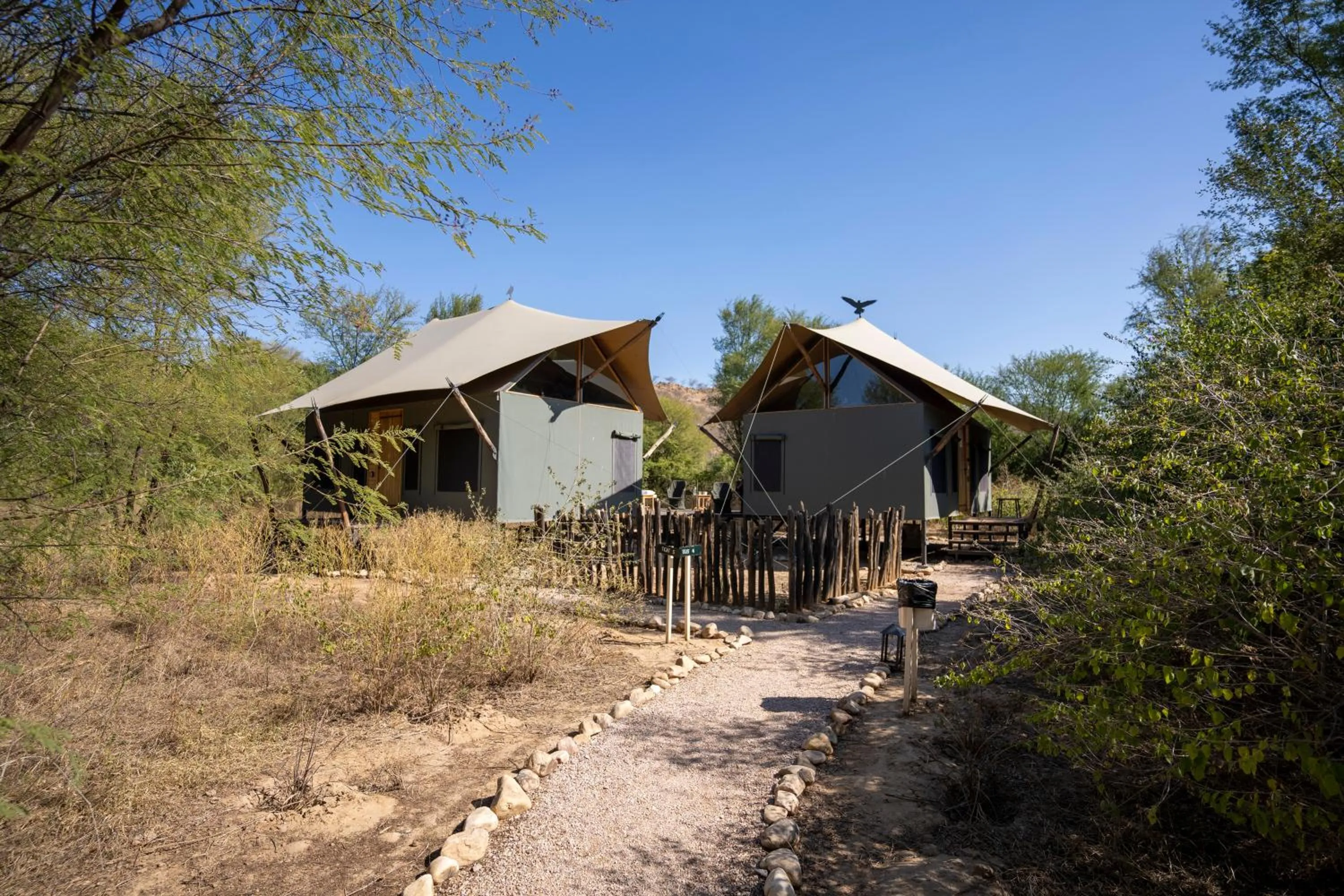 Patio in Trees N Tigers Luxury Wildlife Lodge