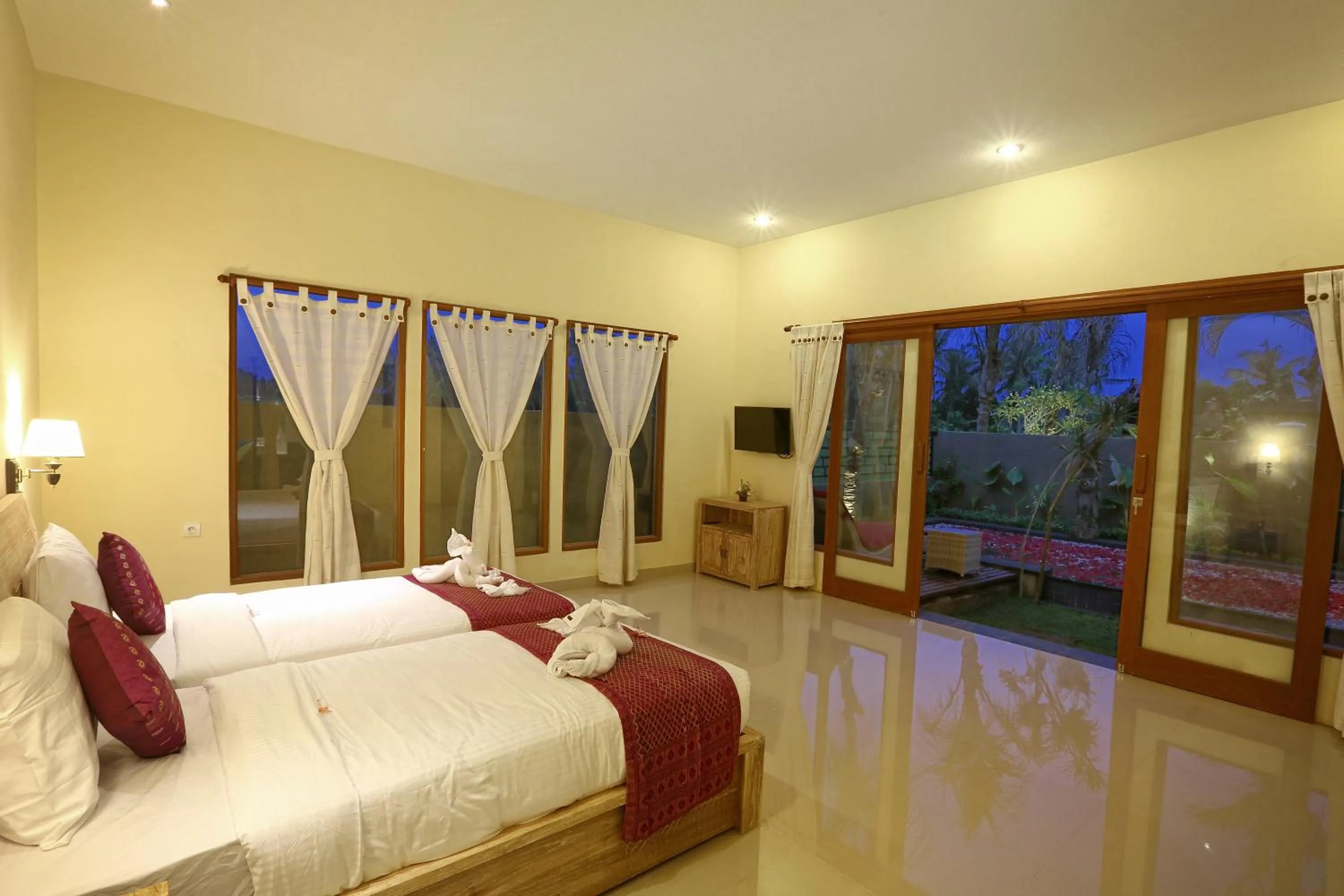 Night, Bed in Asri Sari Ubud Resort