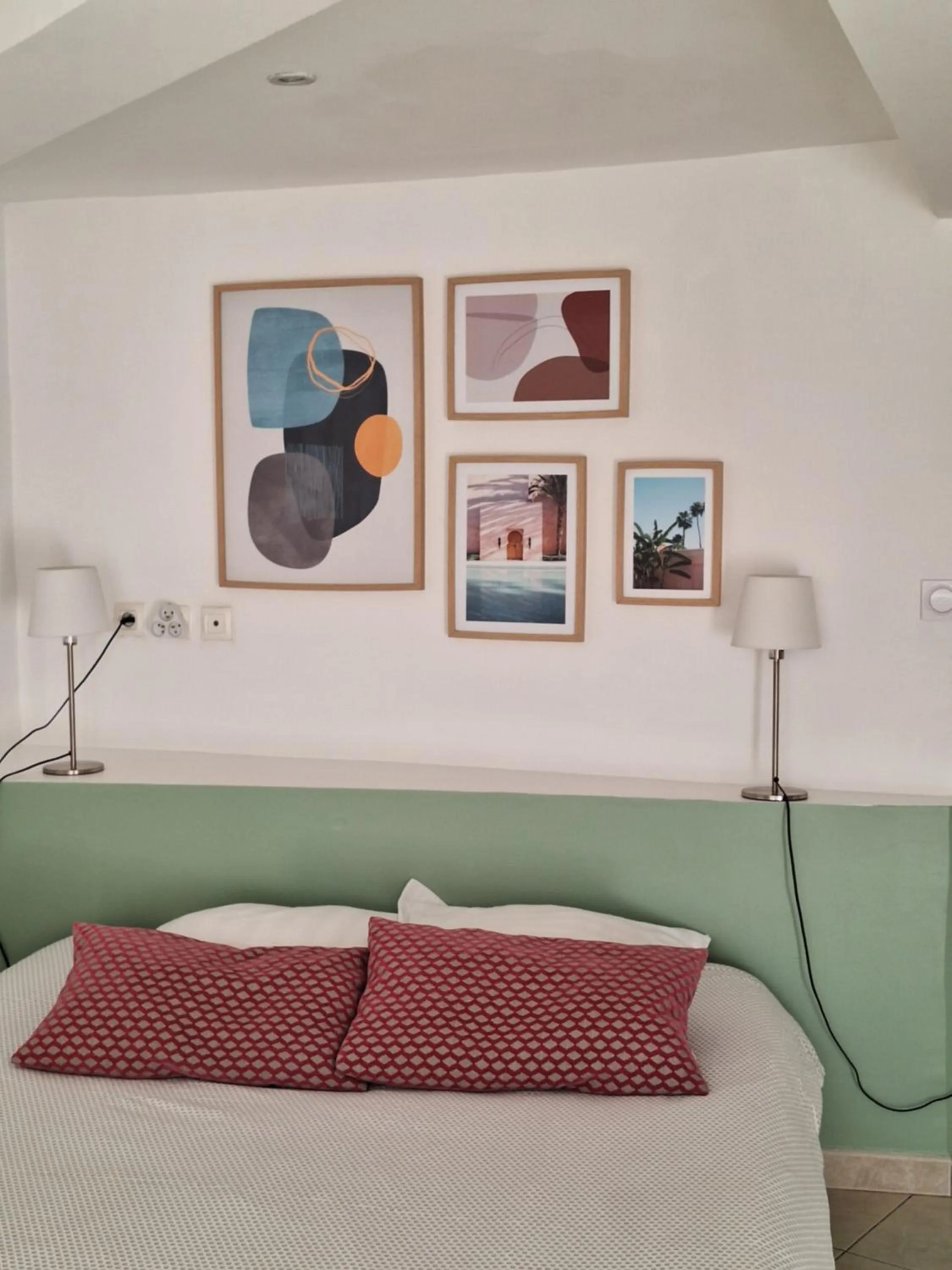 Bed in Studio d'Hôtes les Libellules