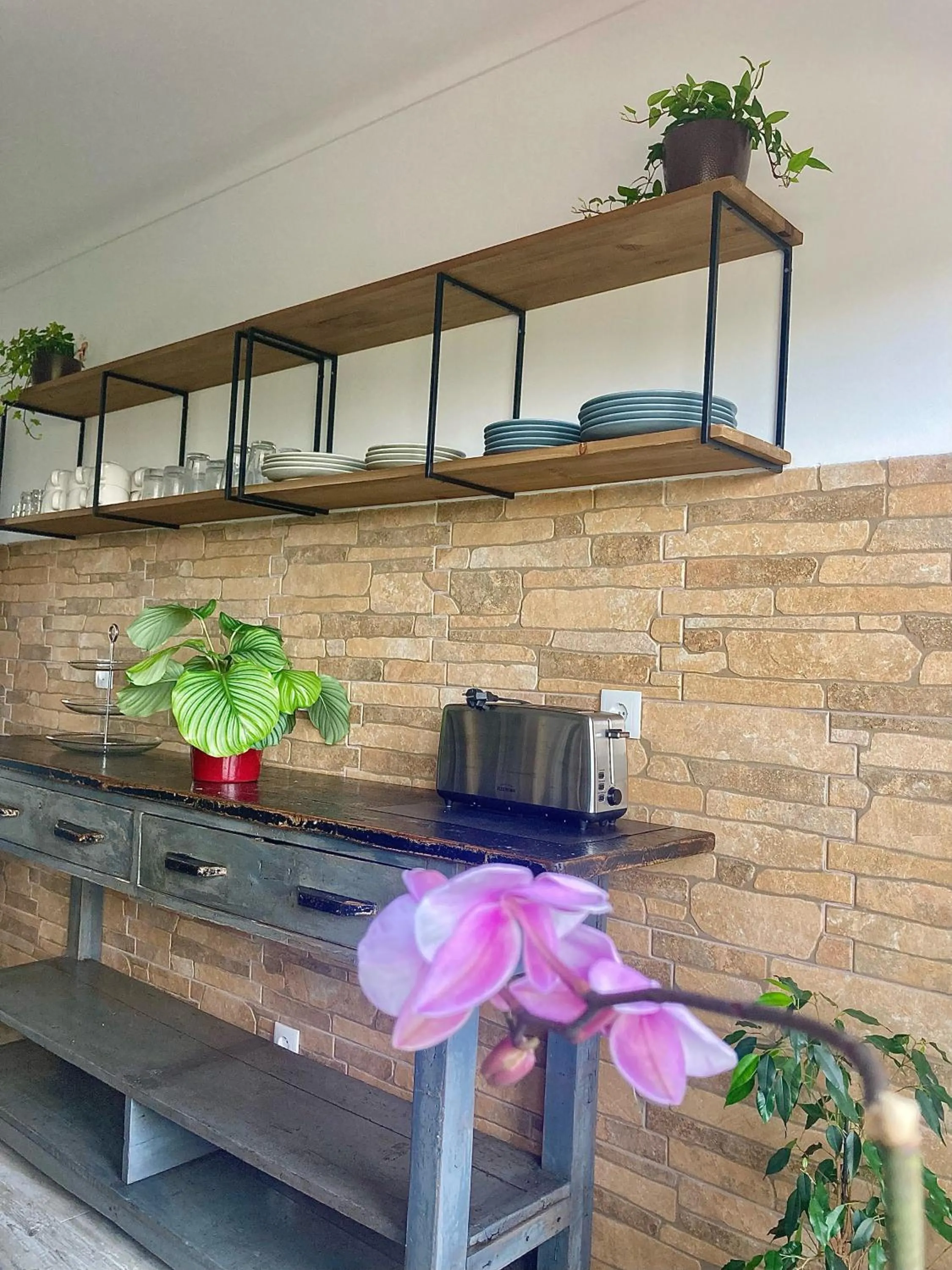 Communal kitchen in The Globetrotter's Inn