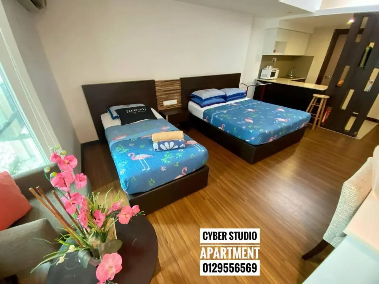 Bed in Cyber Studio Apartment Bed in Cyber Studio Apartment