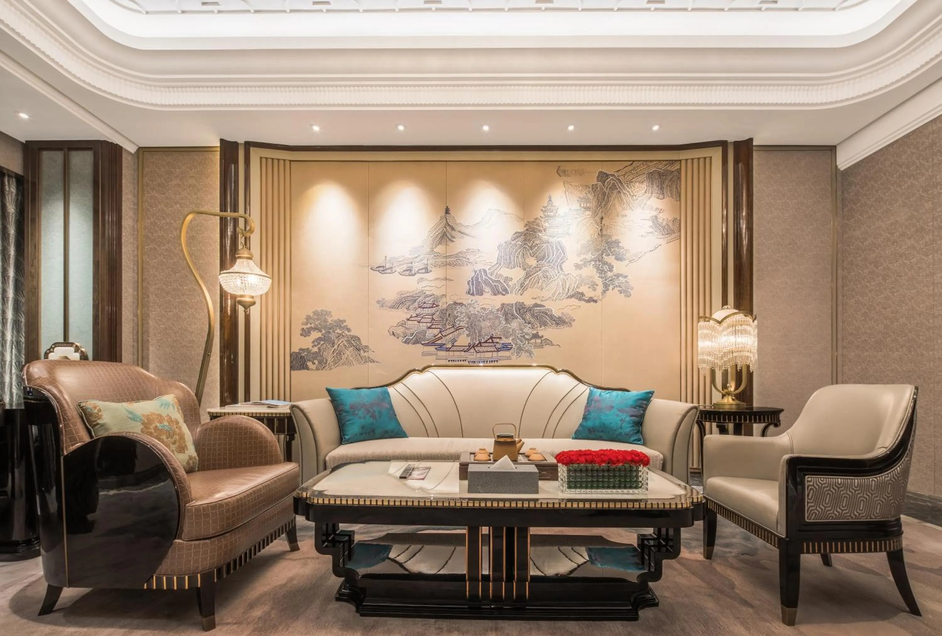 Living room in Wanda Reign Chengdu