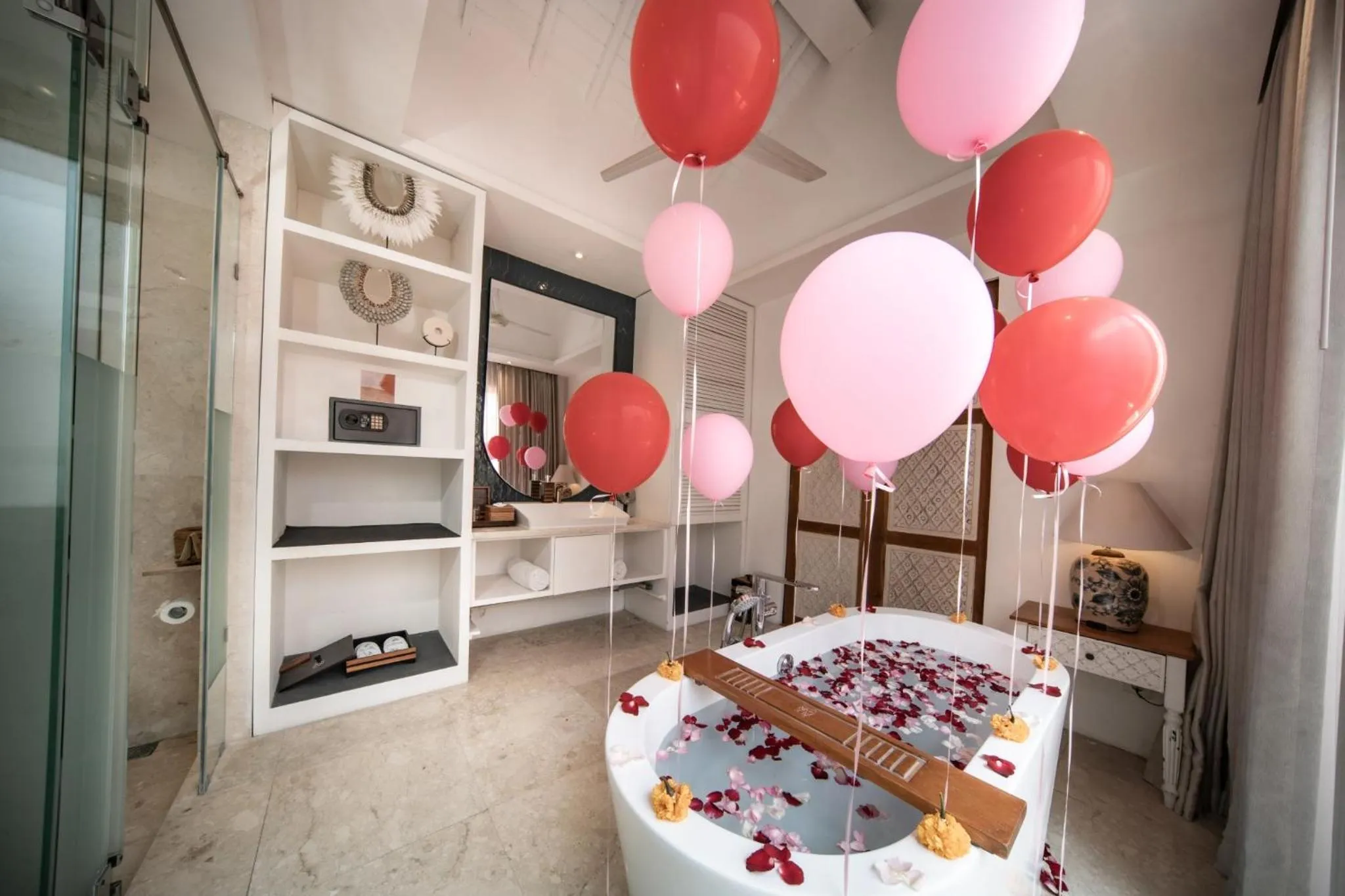 Bathroom, Bed in Aleva Villa Seminyak by Ini Vie Hospitality