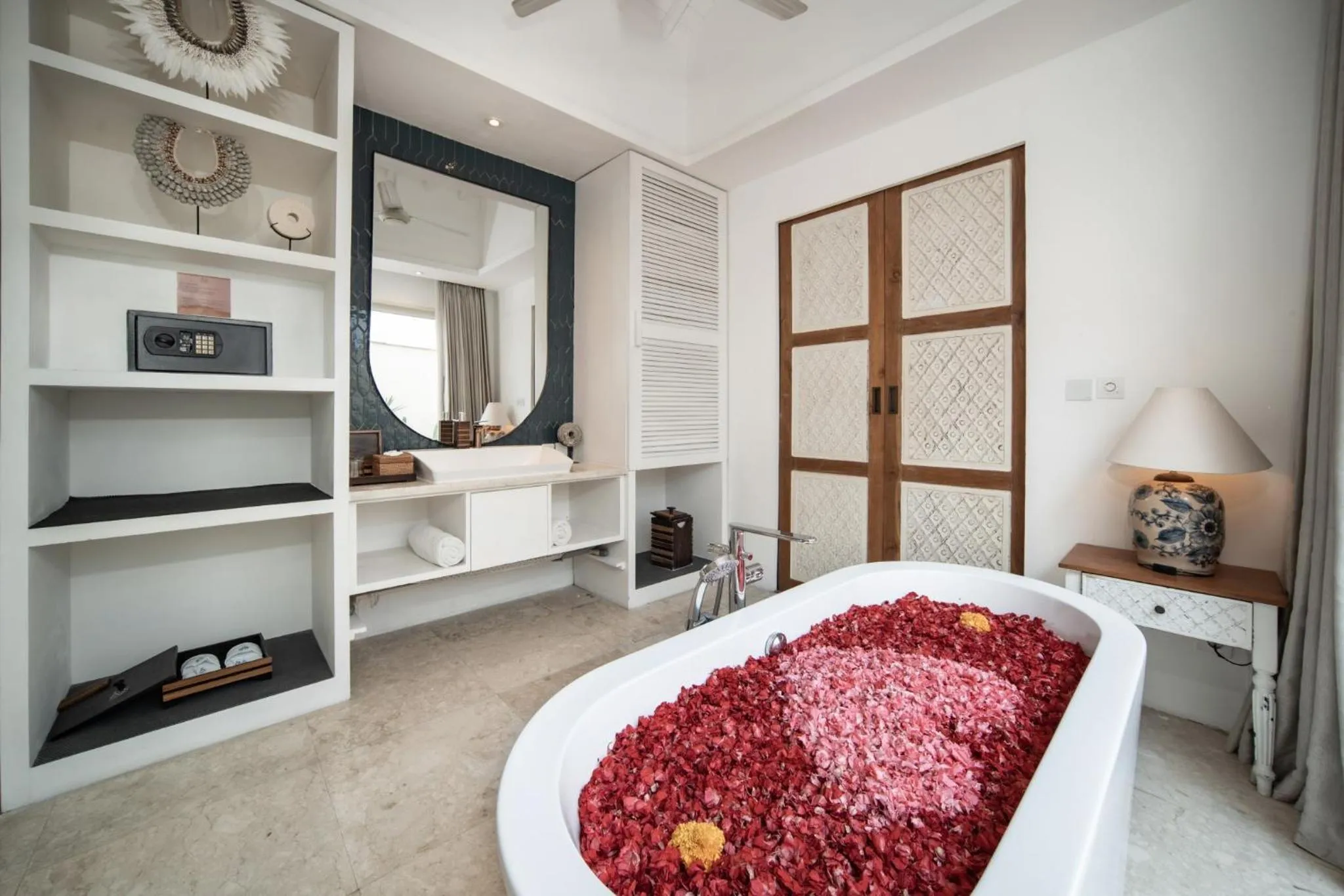 Bath, Bed in Aleva Villa Seminyak by Ini Vie Hospitality