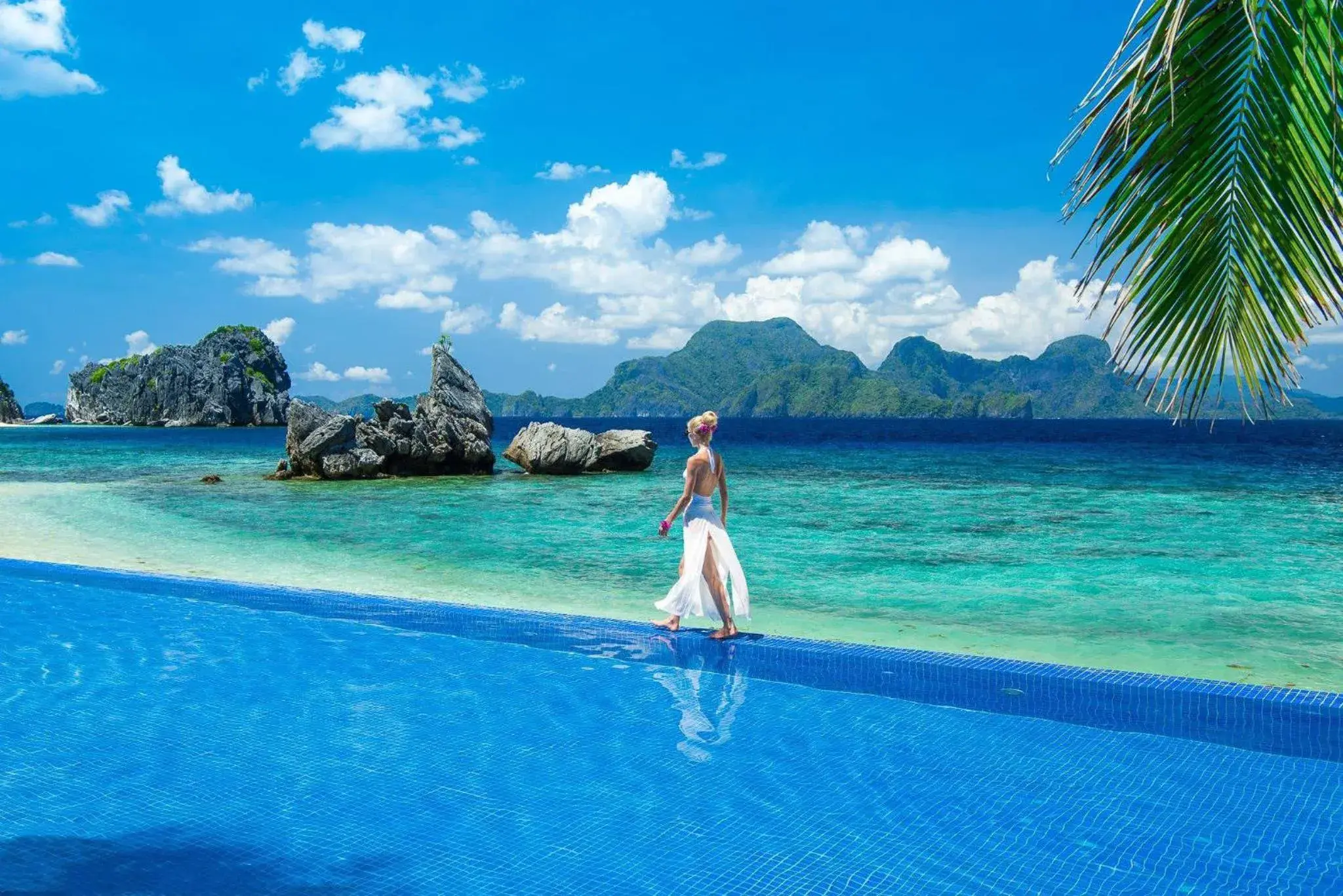 Pool view in Matinloc Island Resort Pool view in Matinloc Island Resort