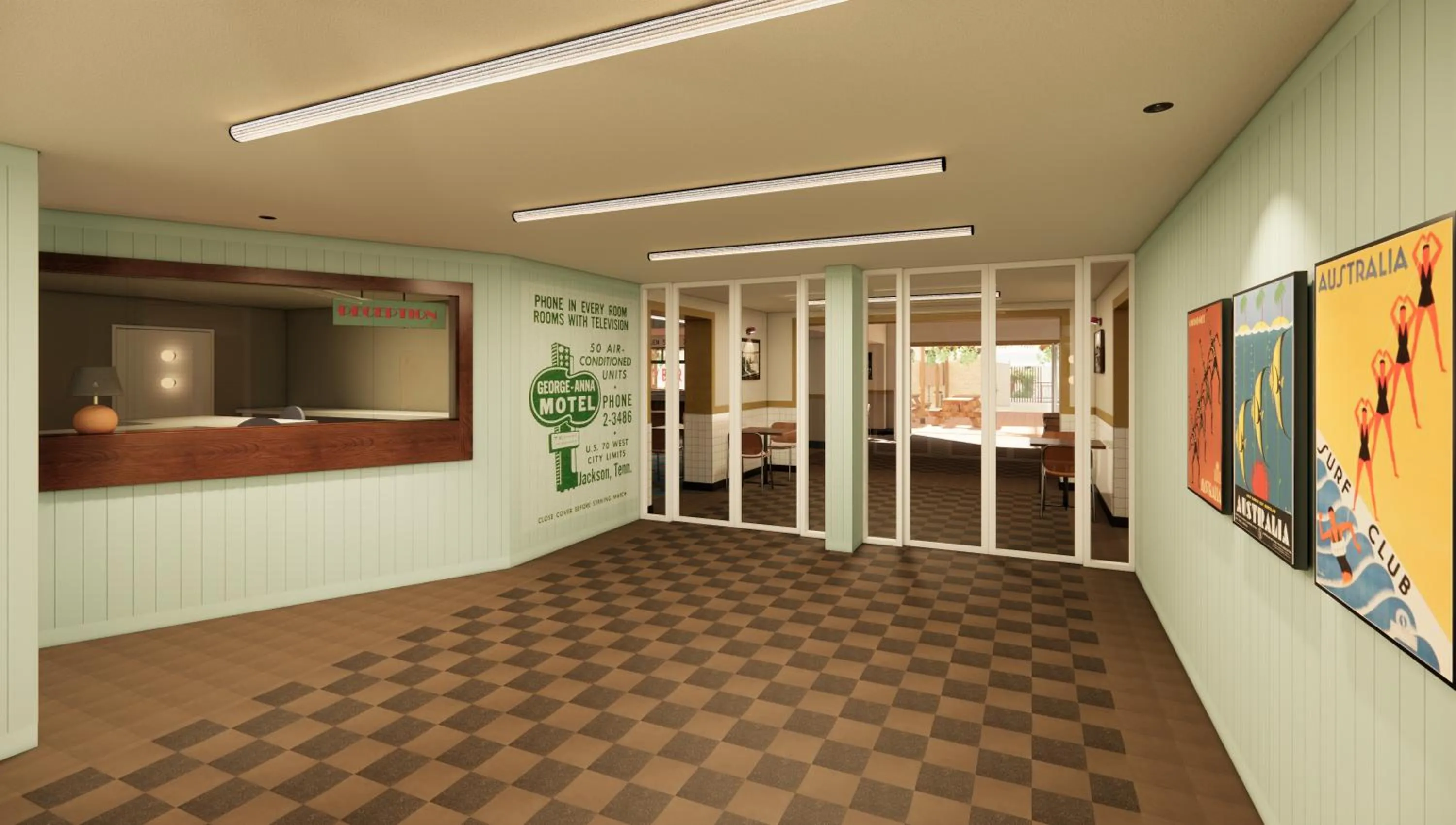 Lobby or reception in Hotel Allen