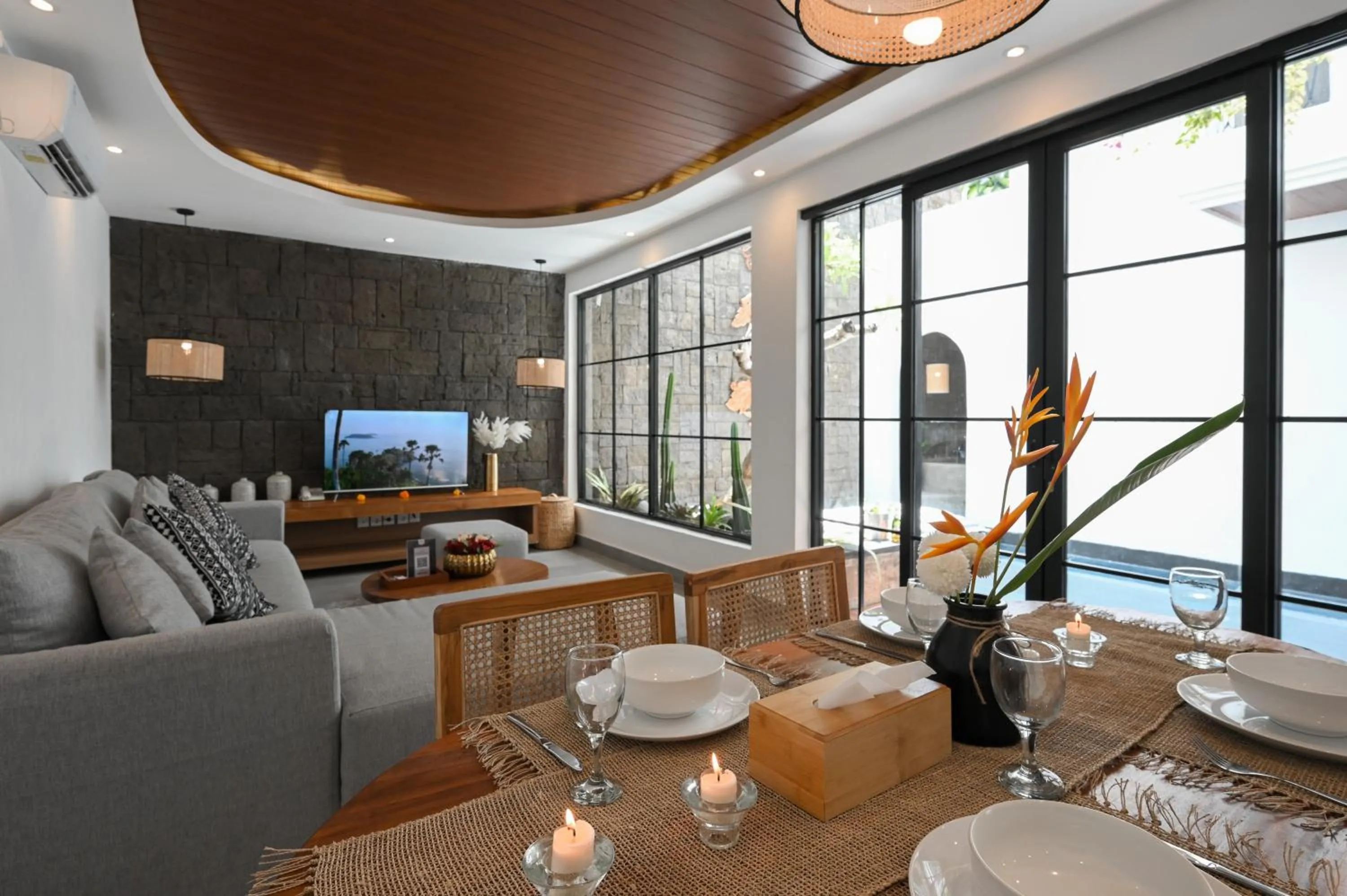 Living room in The Wina Villa Canggu by The Wina Resorts