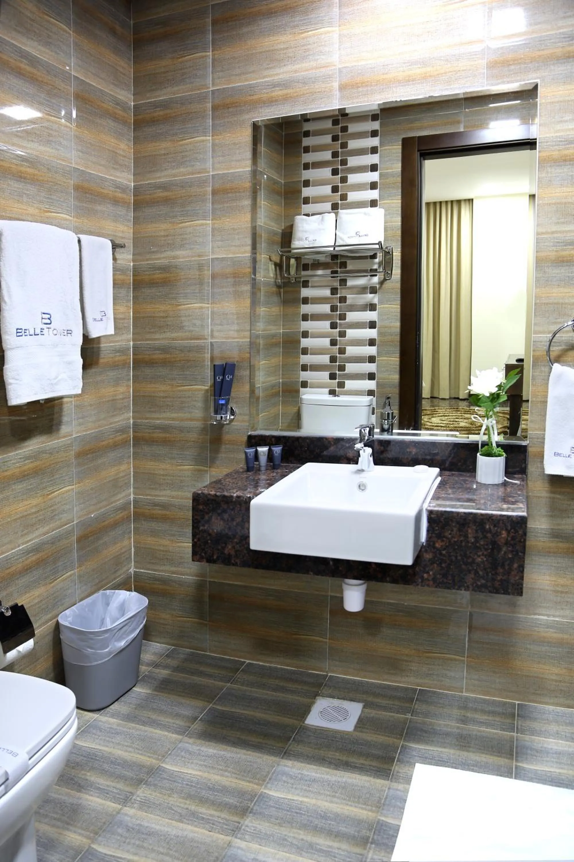 Bathroom in Belle Tower Apartments