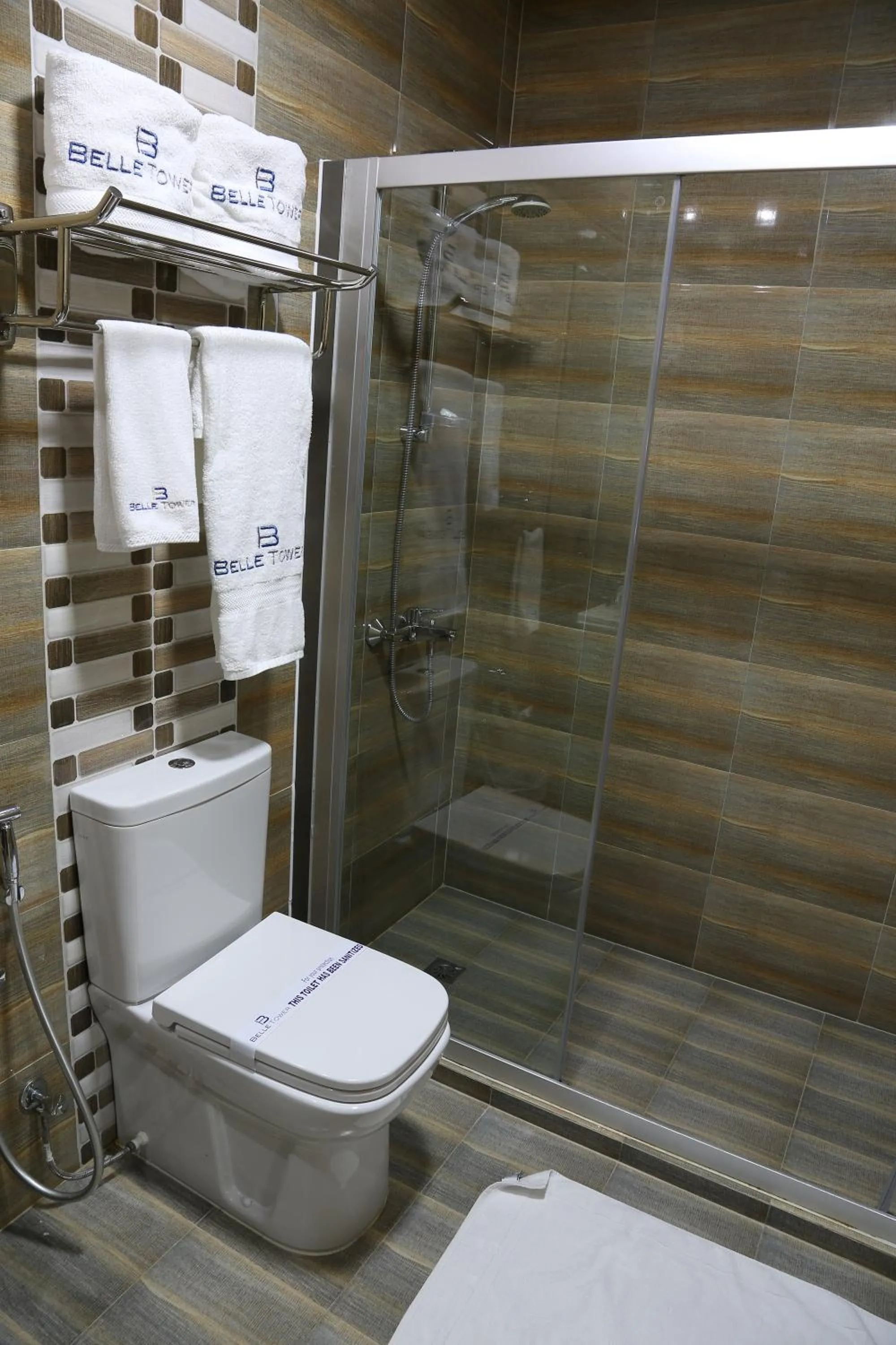 Bathroom in Belle Tower Apartments