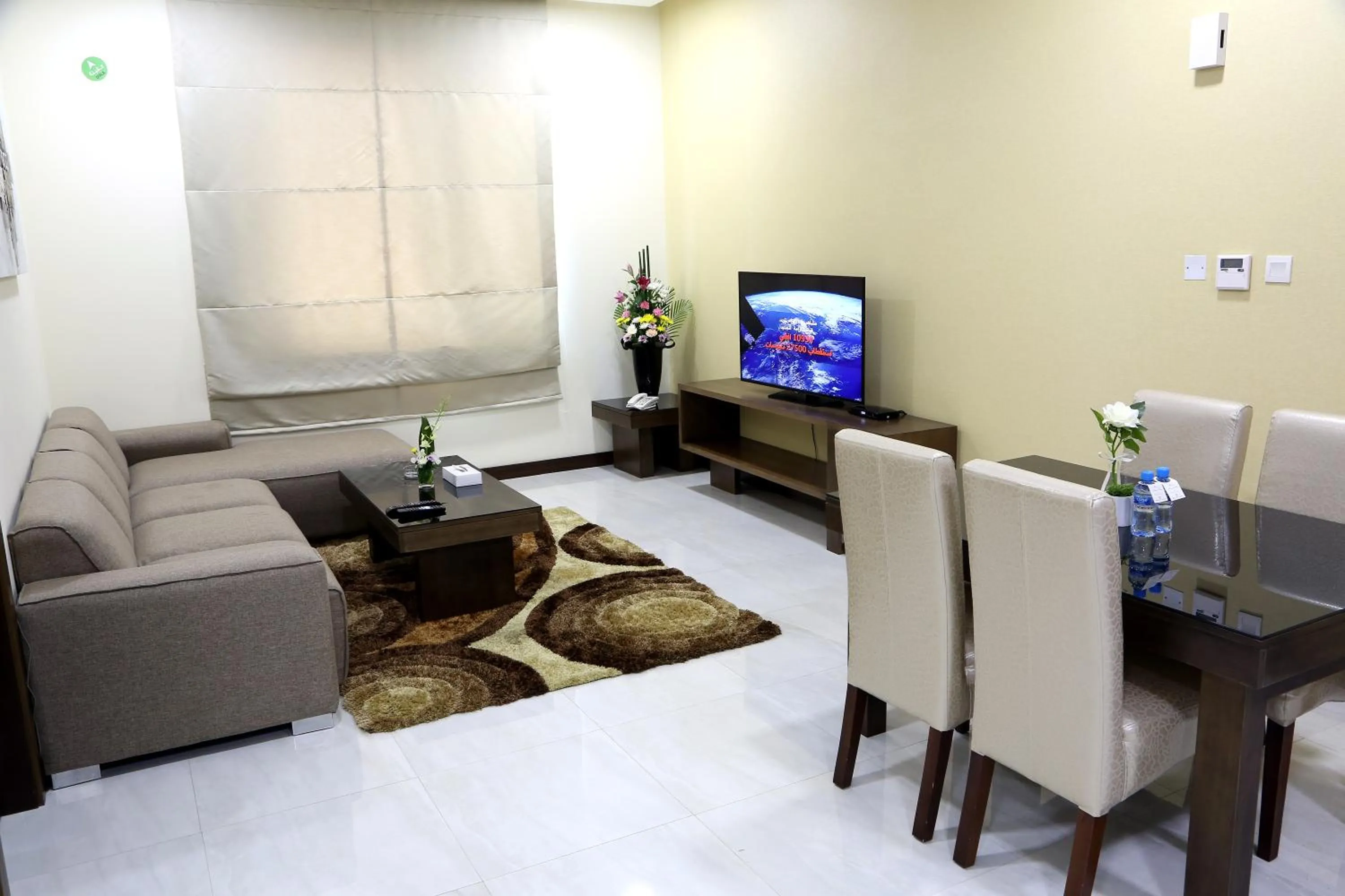 Living room in Belle Tower Apartments