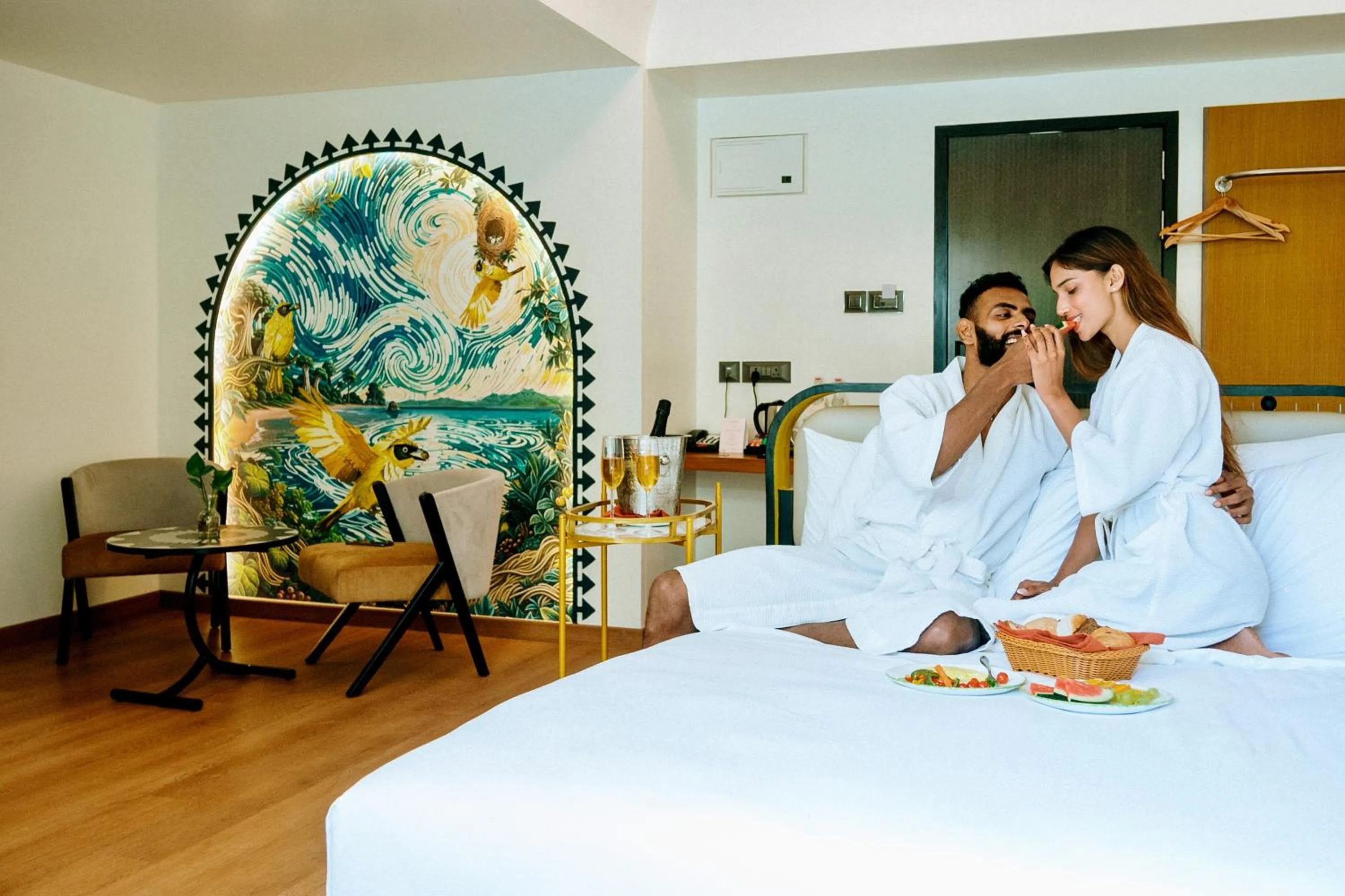 Bed in Orchid Passaros Benaulim Goa - Adults Only