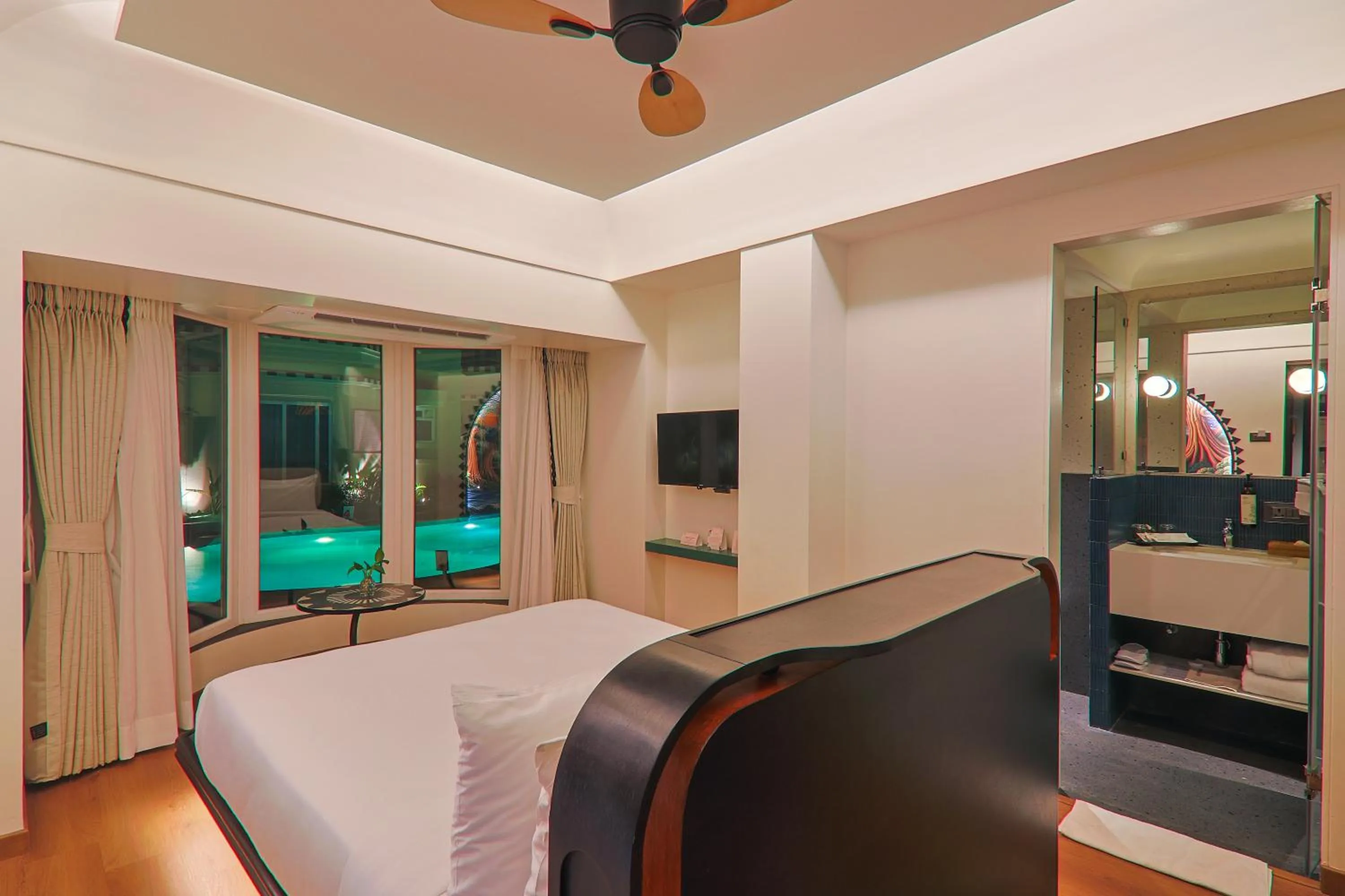 View (from property/room), Bed in Orchid Passaros Benaulim Goa - Adults Only