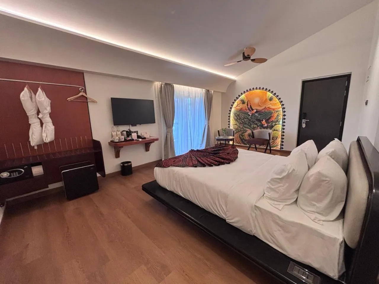 Bedroom, Bed in Orchid Passaros Benaulim Goa - Adults Only