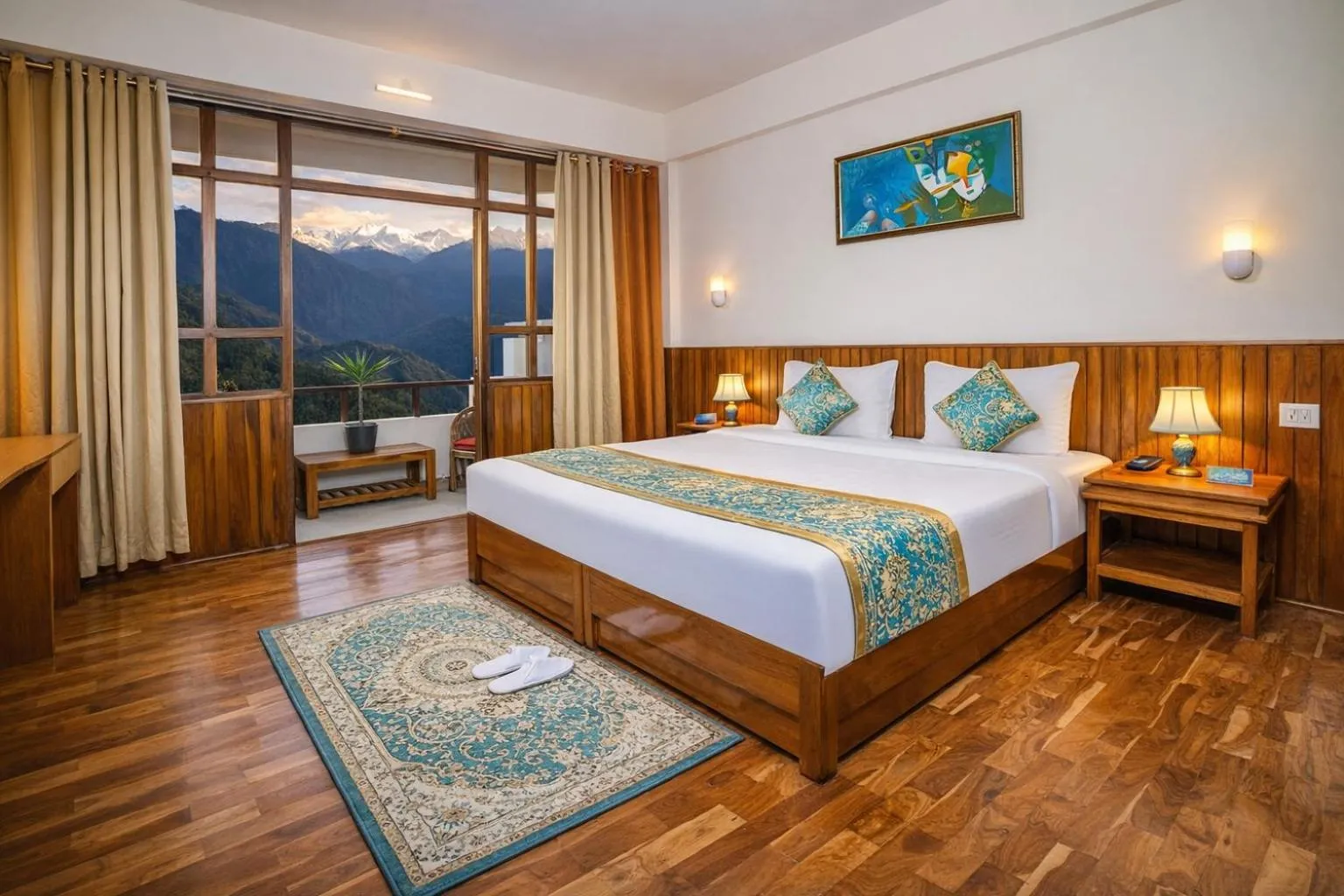 King Room with Balcony in Sparrow Chiminda A-Heritage Hotel Middle Pelling