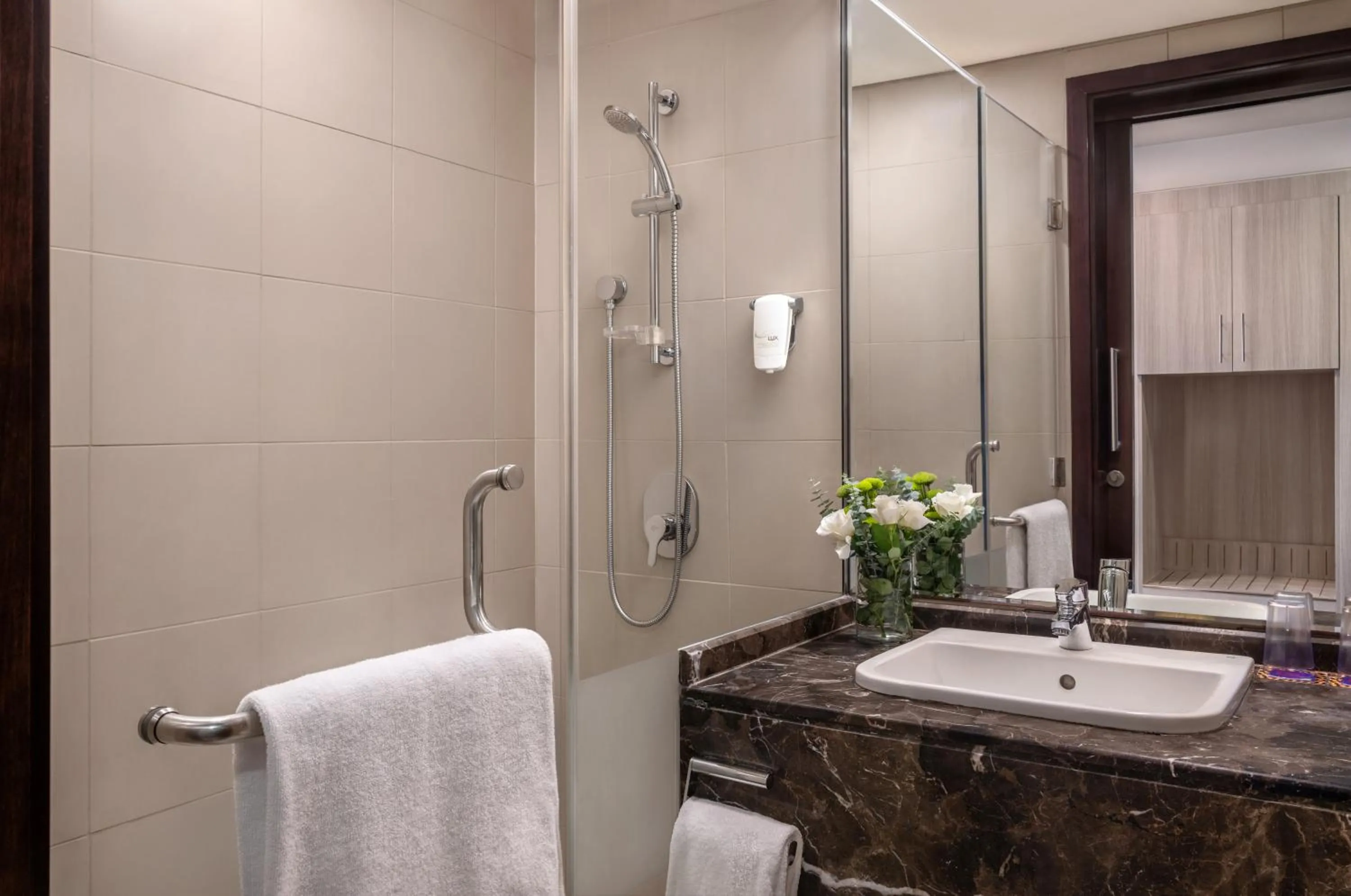 Shower in Ibis Styles Dragon Mart Dubai