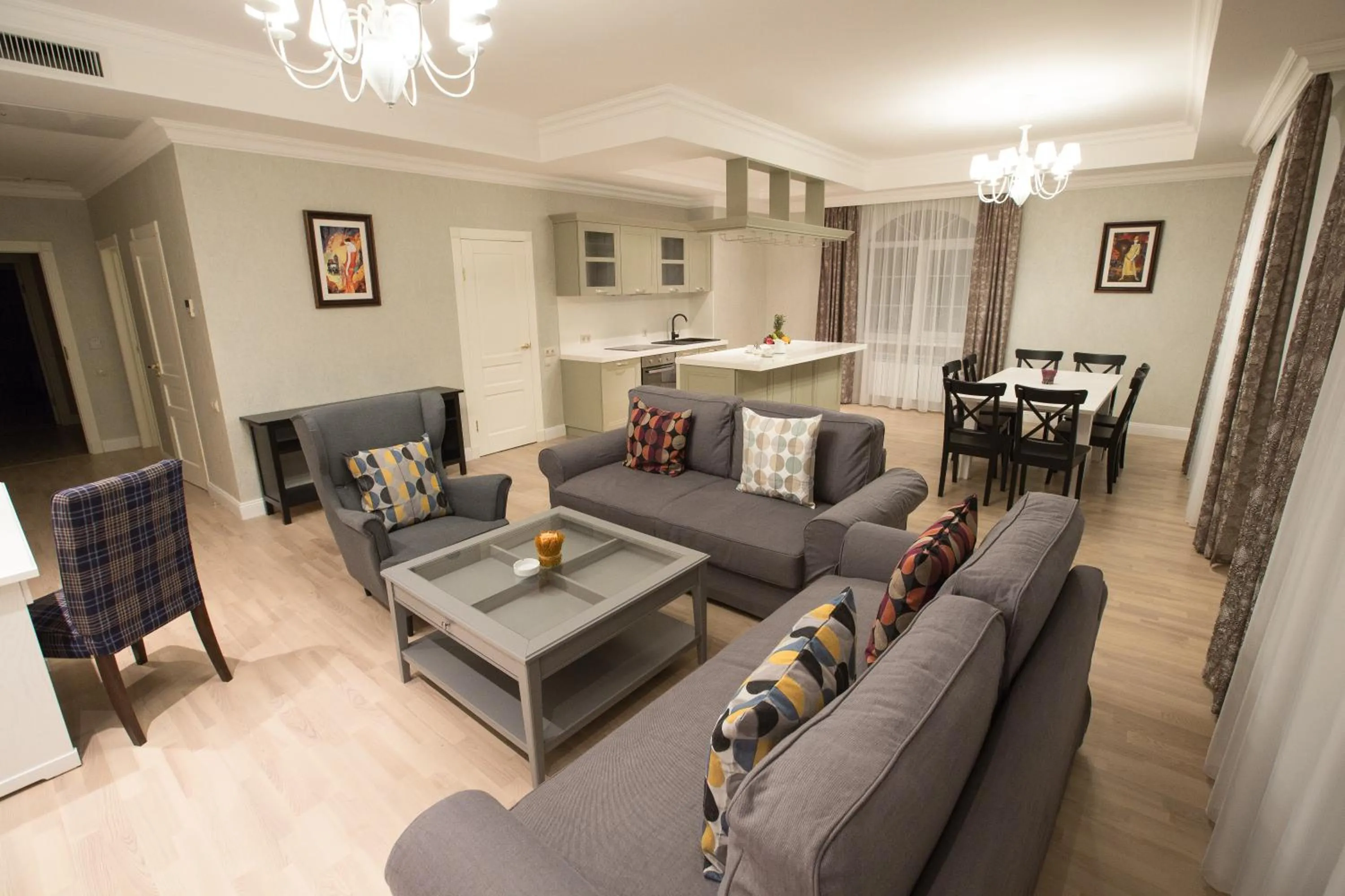 Seating area in Hotel Monaco