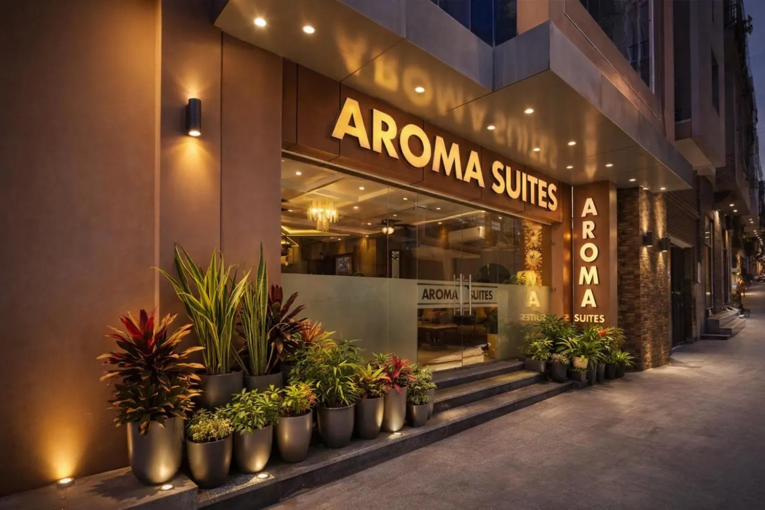 Street view in Hotel Aroma Suites Delhi Airport