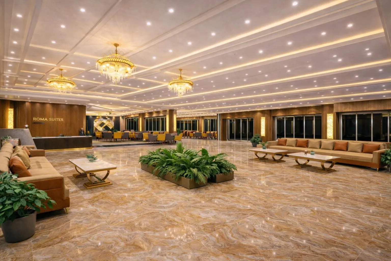 Lobby or reception in Hotel Aroma Suites Delhi Airport