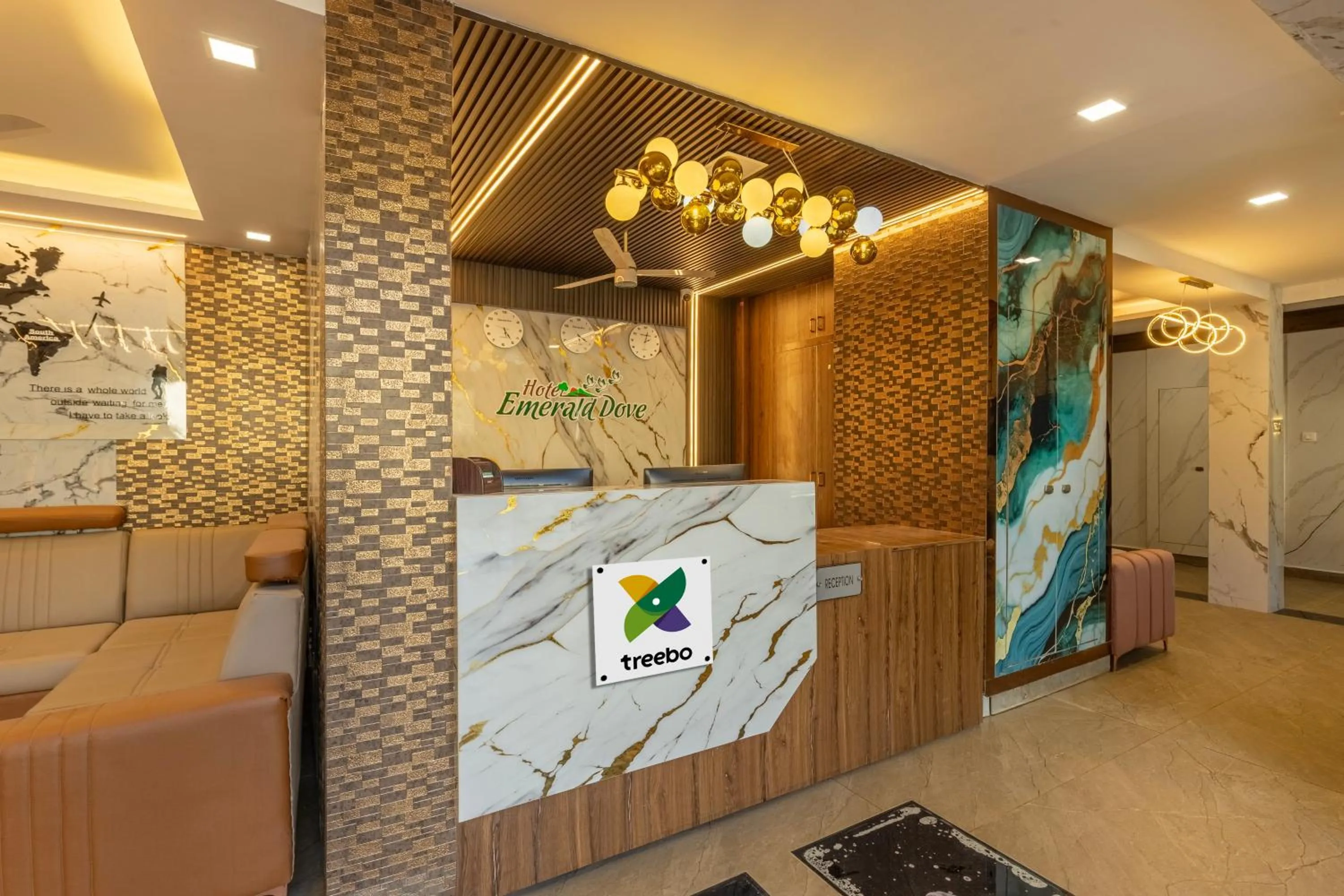 Lobby or reception in Treebo Premium Emerald Dove
