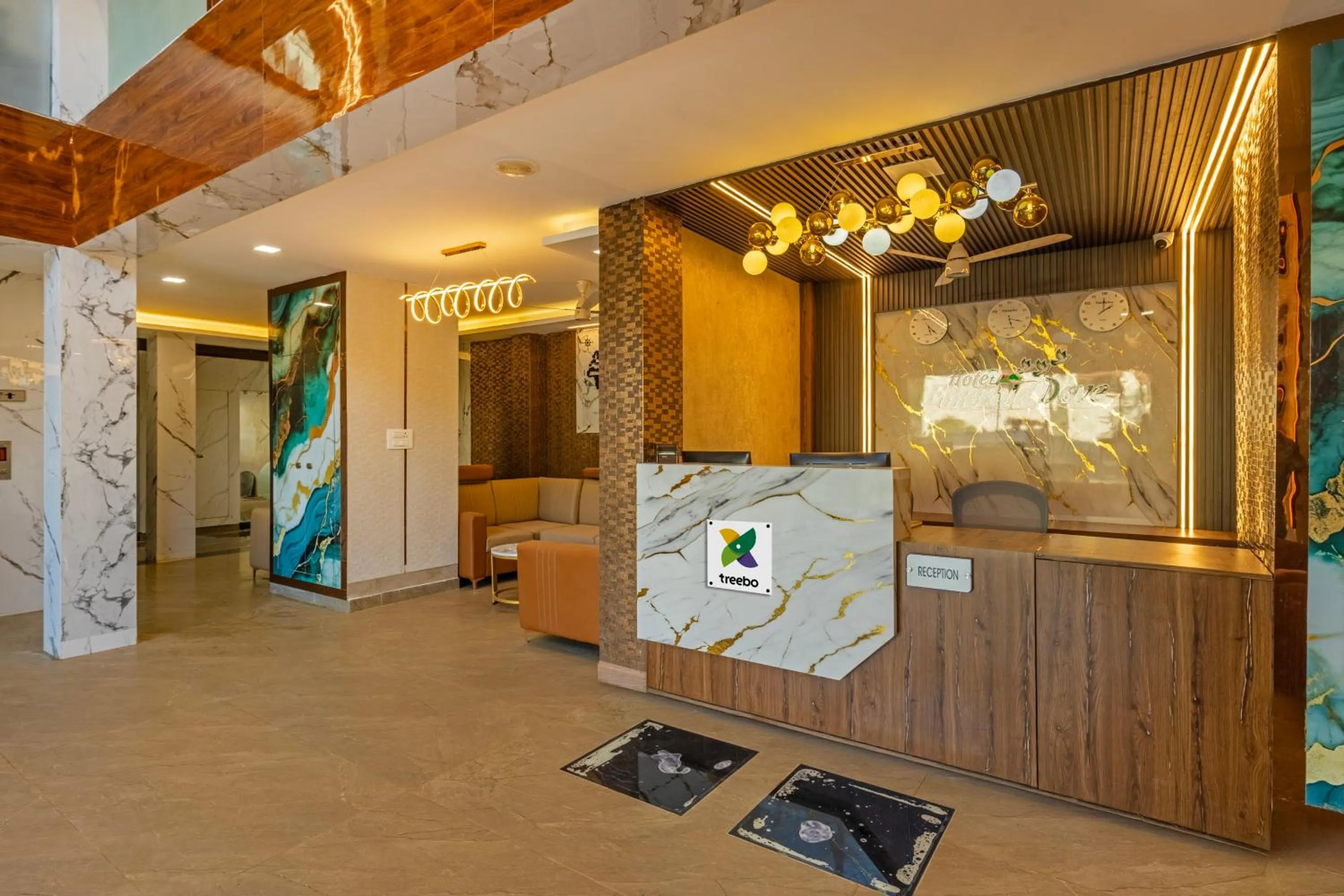 Lobby or reception in Treebo Premium Emerald Dove