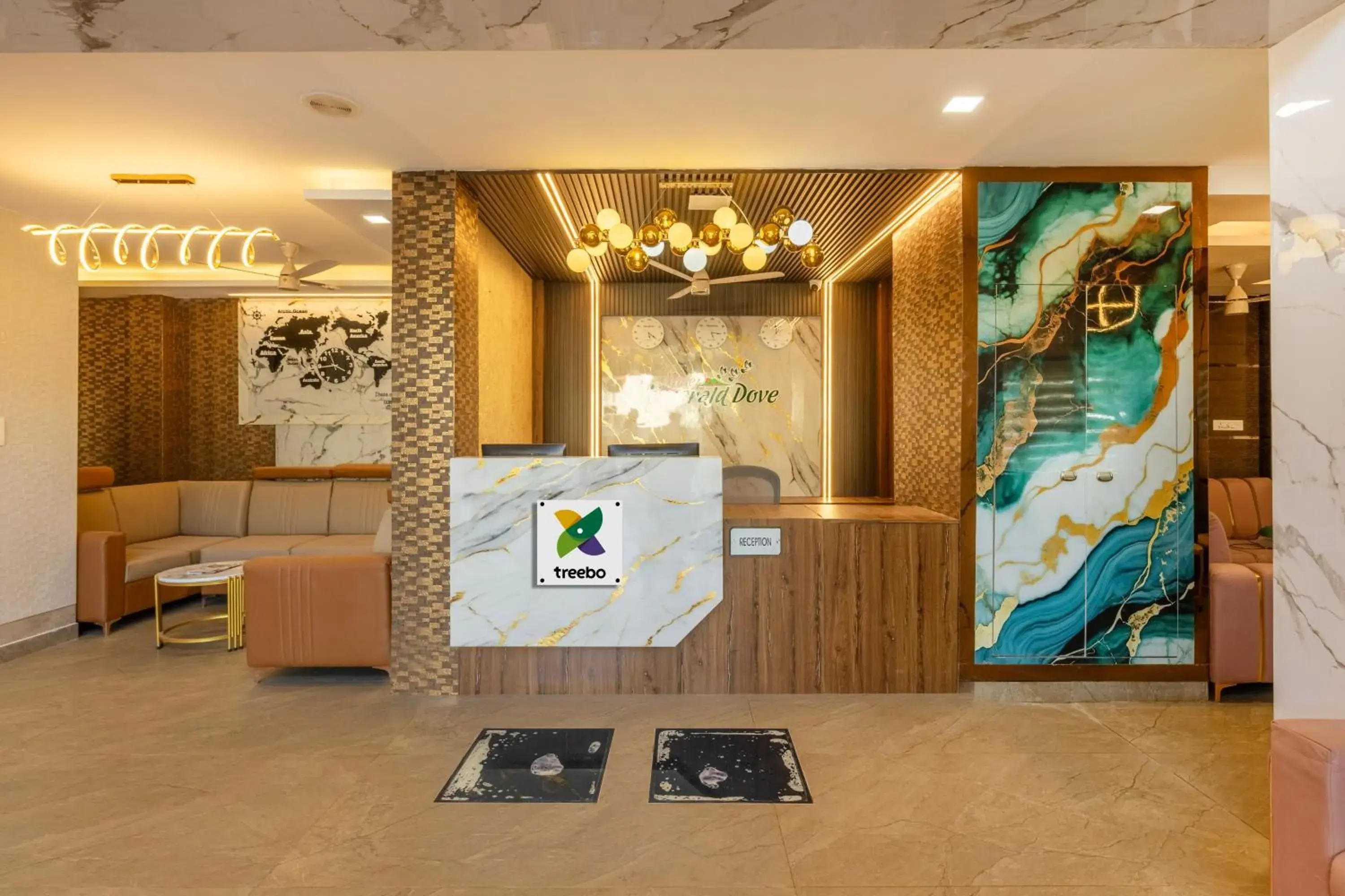 Lobby or reception in Treebo Premium Emerald Dove Lobby or reception in Treebo Premium Emerald Dove