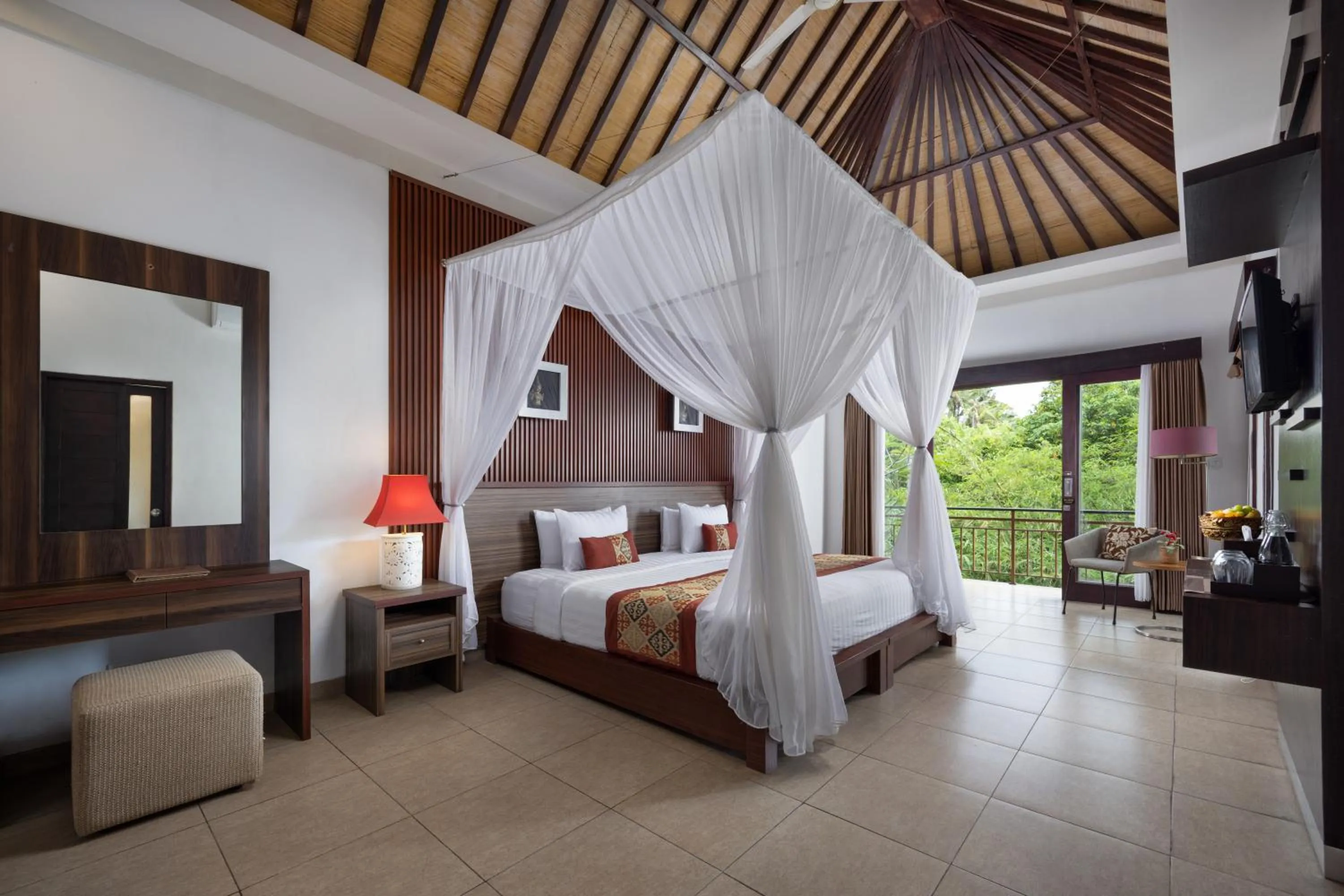 Bed in Griya Shanti Villas & Spa
