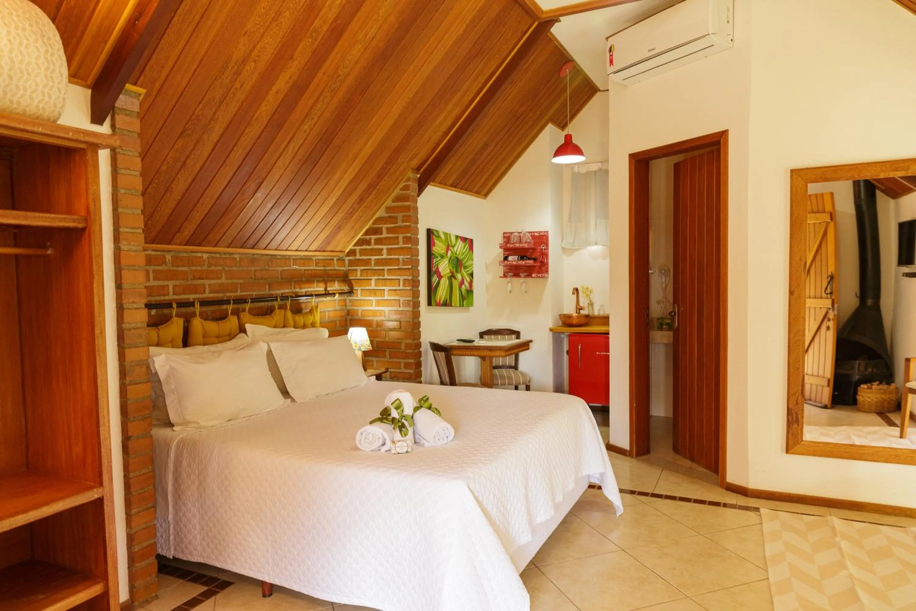Bed in Pousada das Bromélias