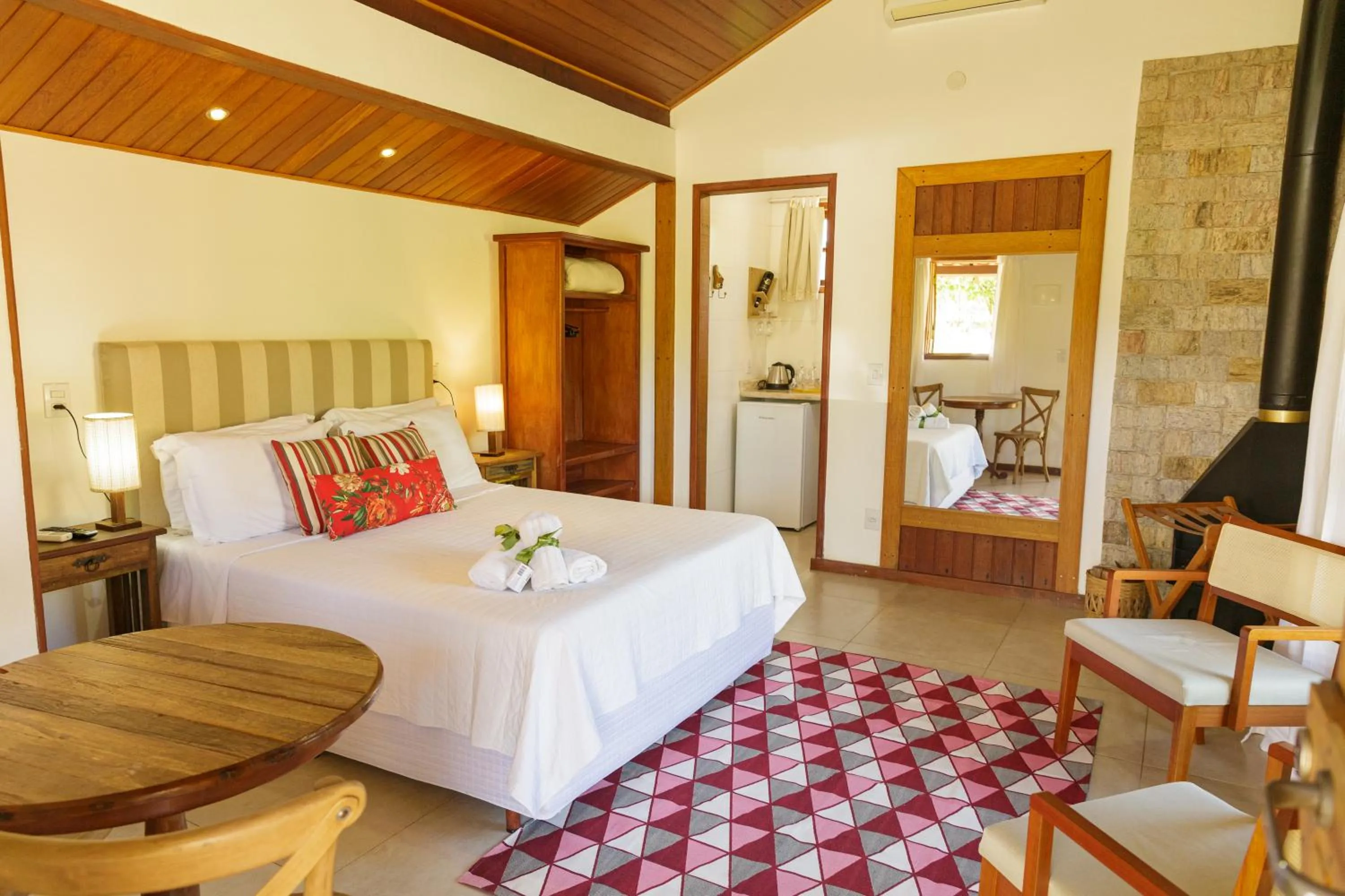Bed in Pousada das Bromélias