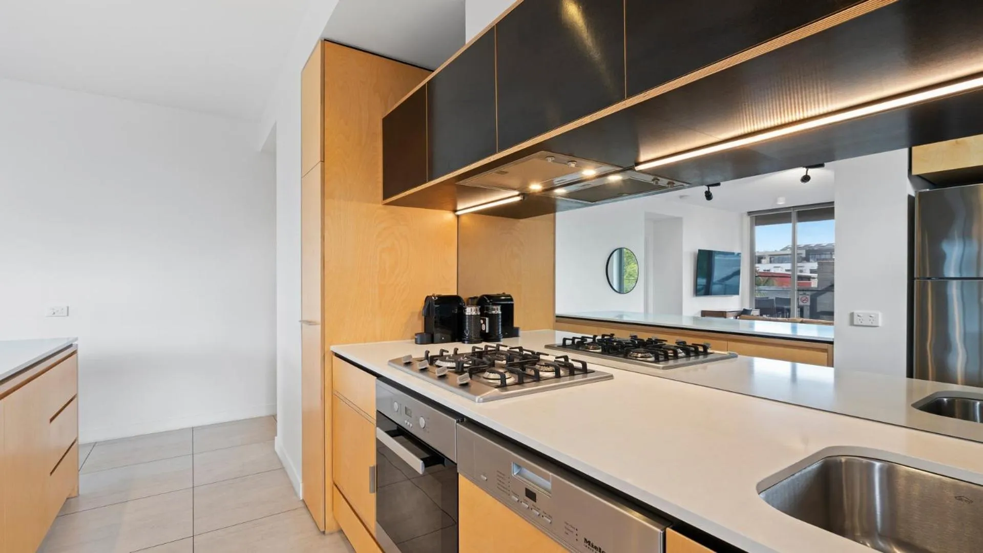 Kitchen or kitchenette in District Apartments Fitzroy