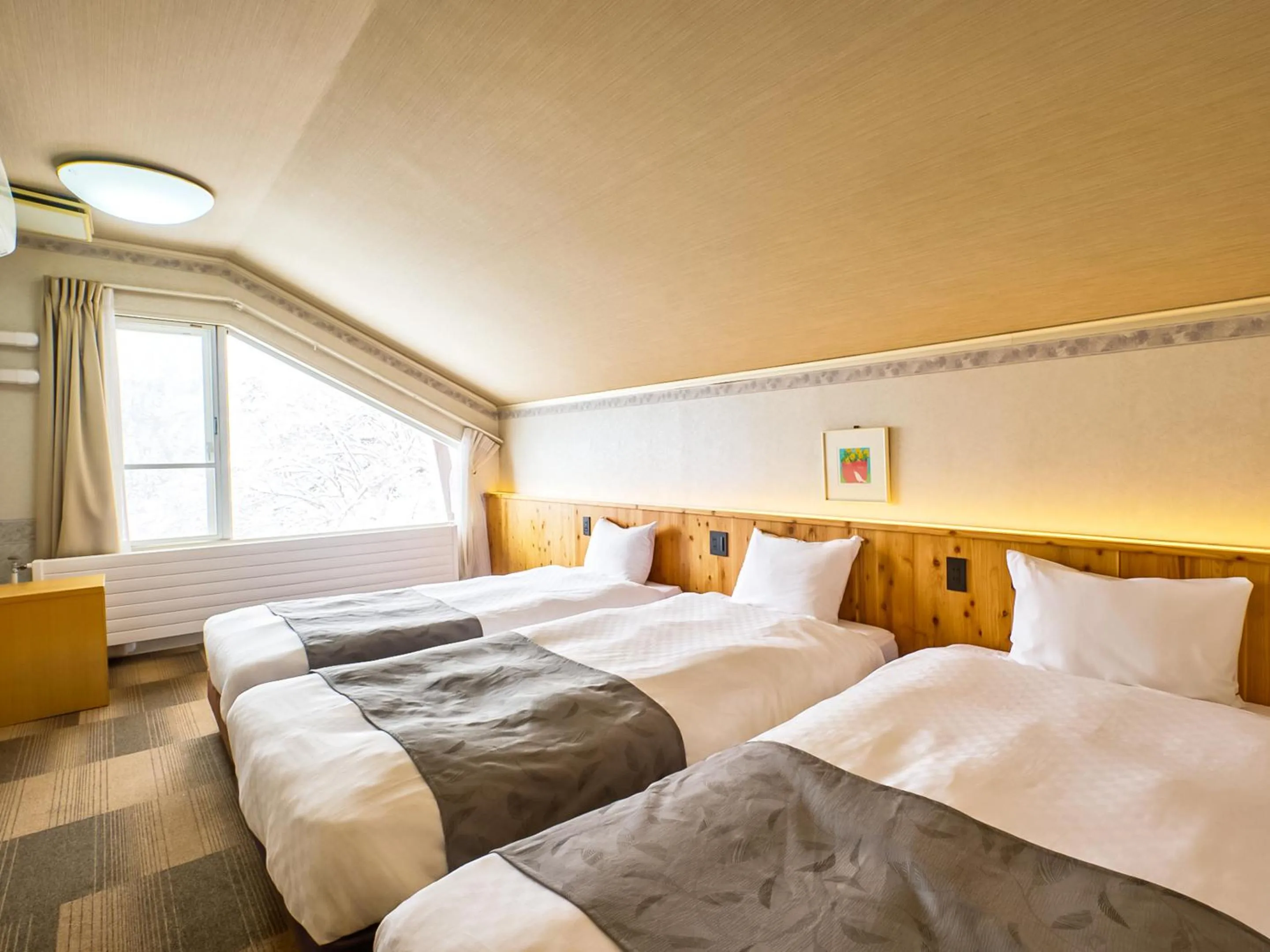 Bed in Hotel Abest Hakuba Resort