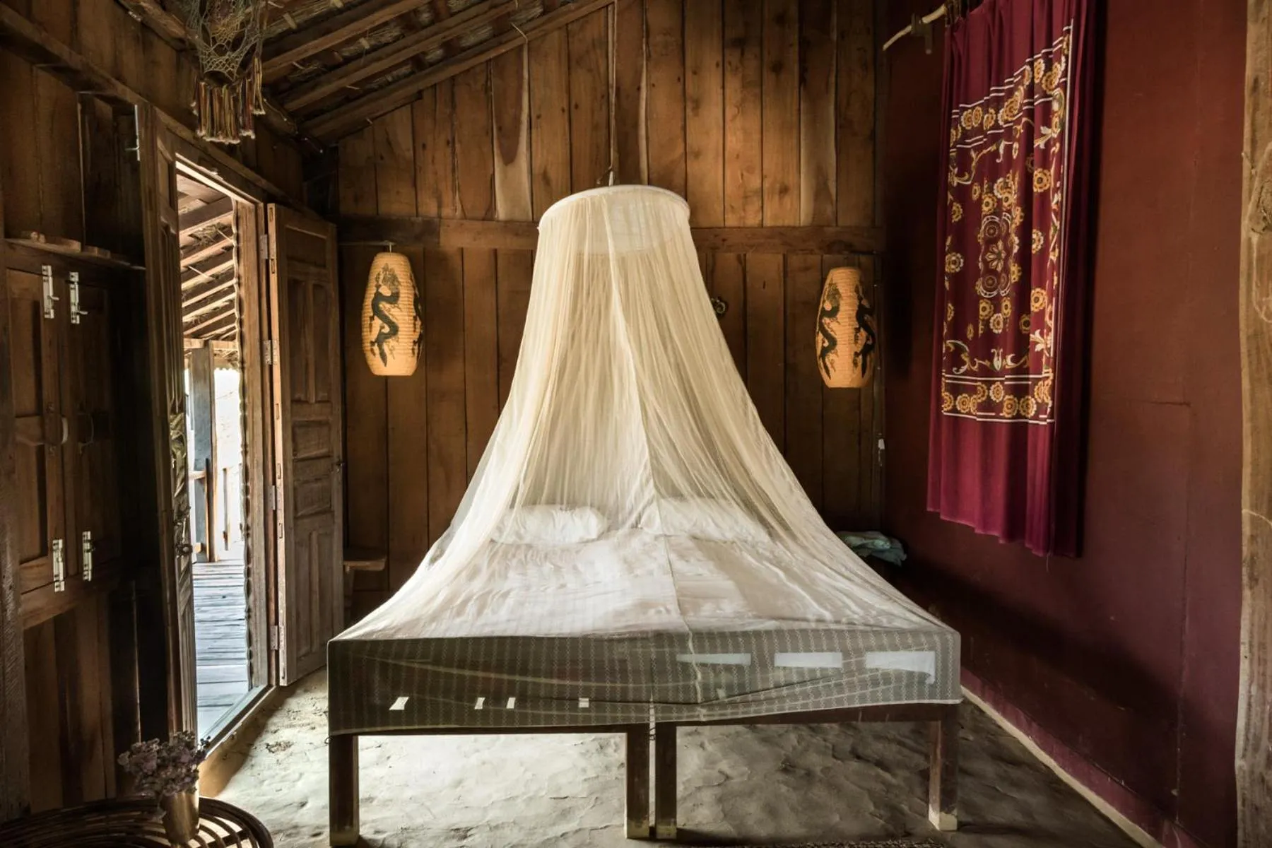 Bed in Shanta Ghar A Rustic Guesthouse