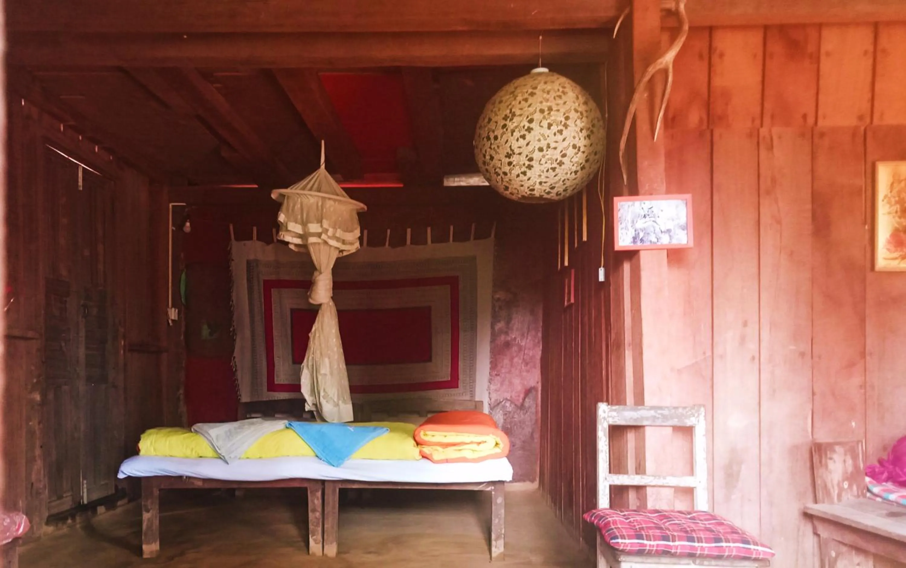 Bed in Shanta Ghar A Rustic Guesthouse