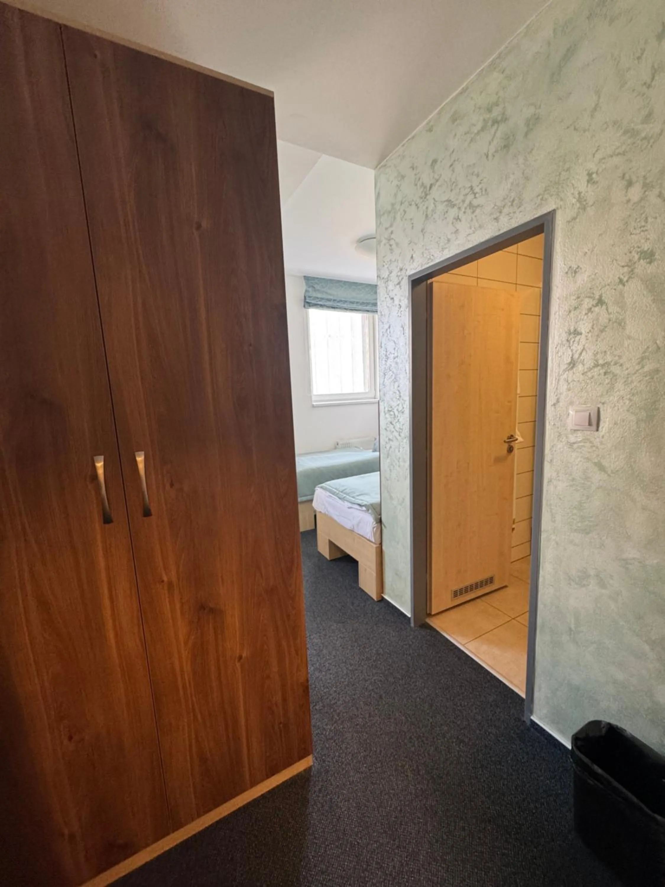 wardrobe, Bed in Sport hotel Sletiště