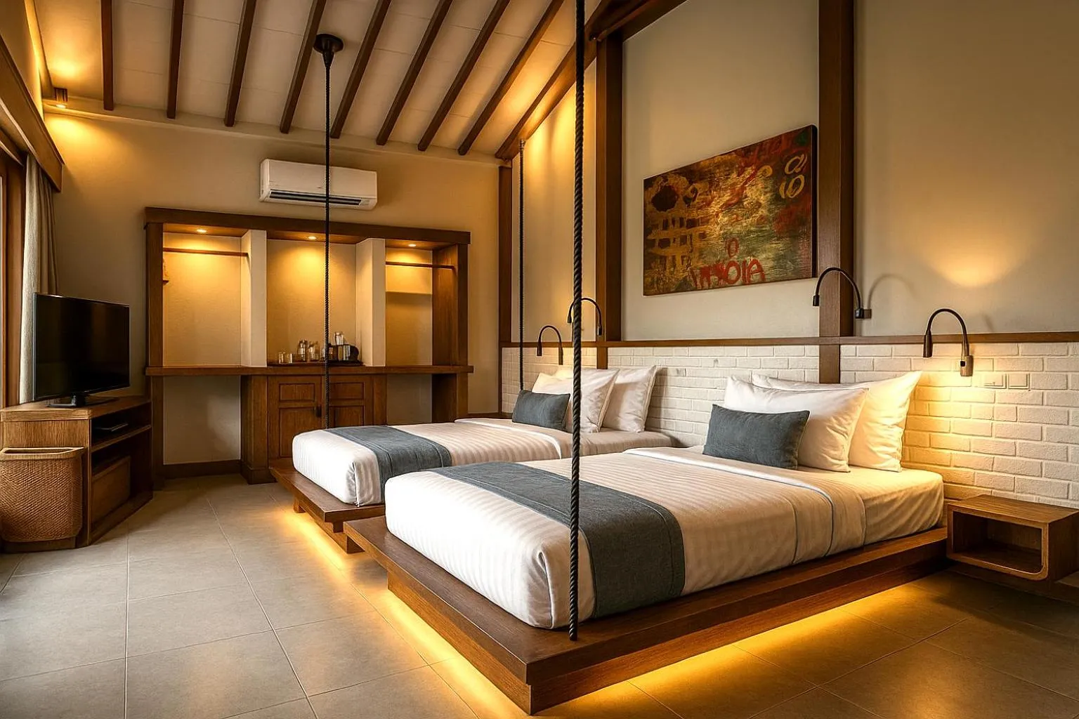 Bed in Kaleydo Villas
