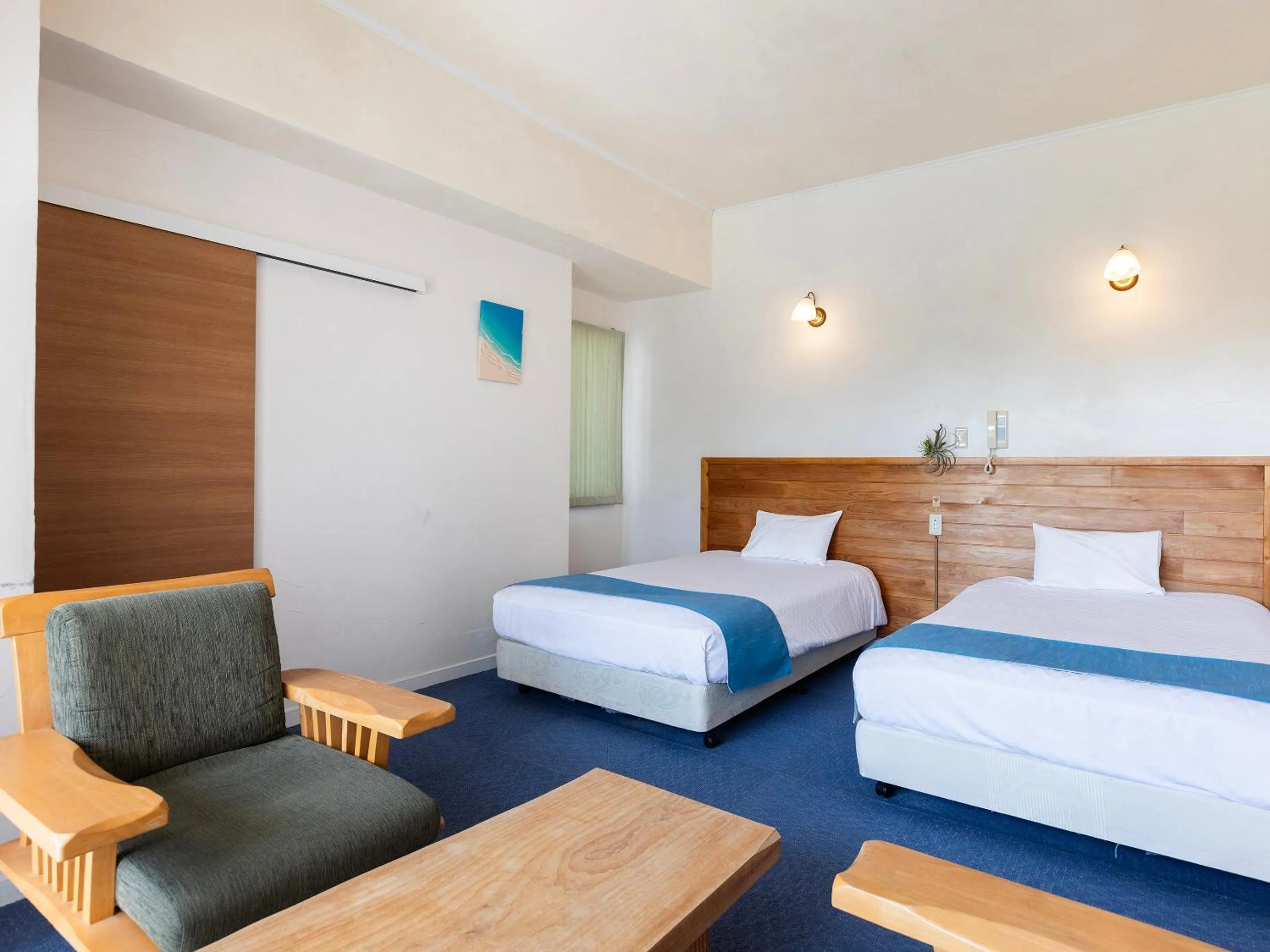 Photo of the whole room, Bed in Hoshi No Terrace Motobu Yamazato