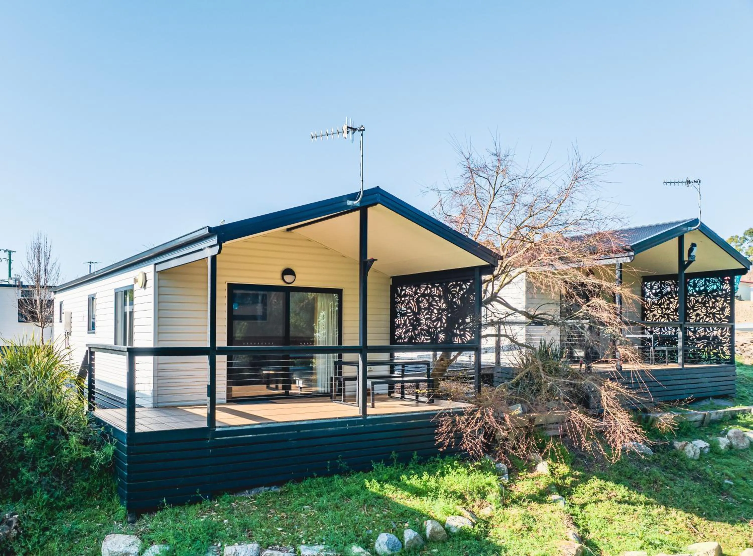 Patio in BIG4 Tassie Getaway Parks St Helens