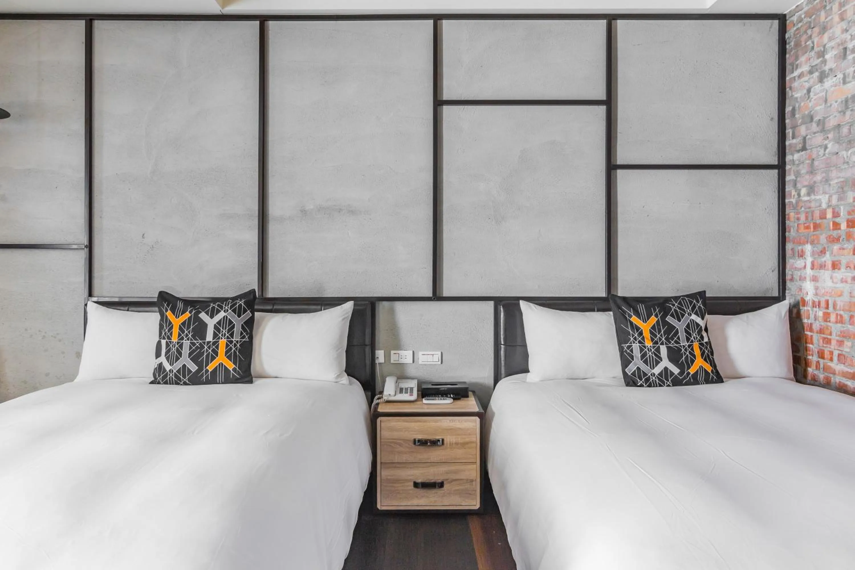 Decorative detail, Bed in Treasury Hotel 301