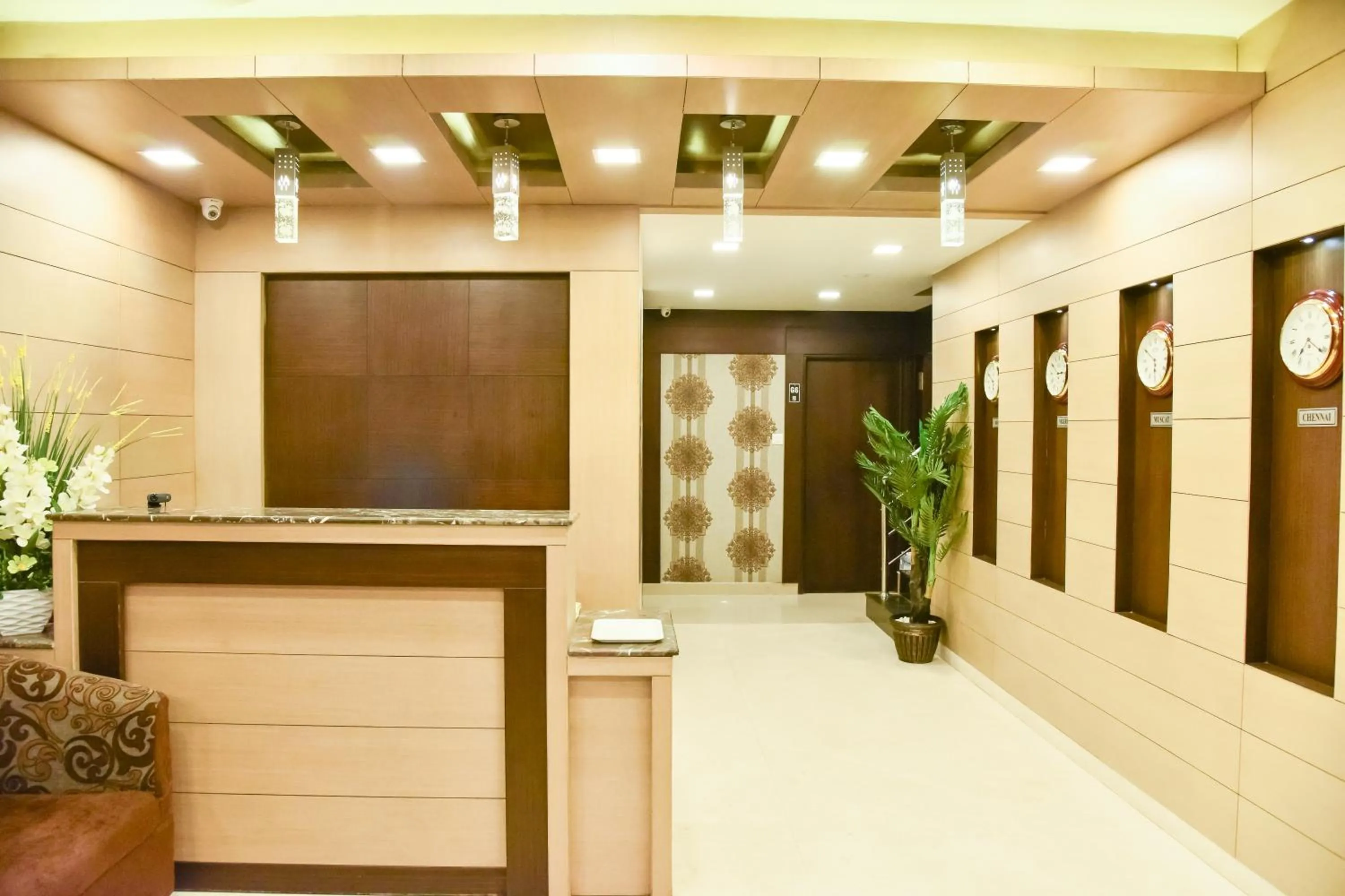 Lobby or reception in Zaith Residency Near US Consulate & Apollo hospitals