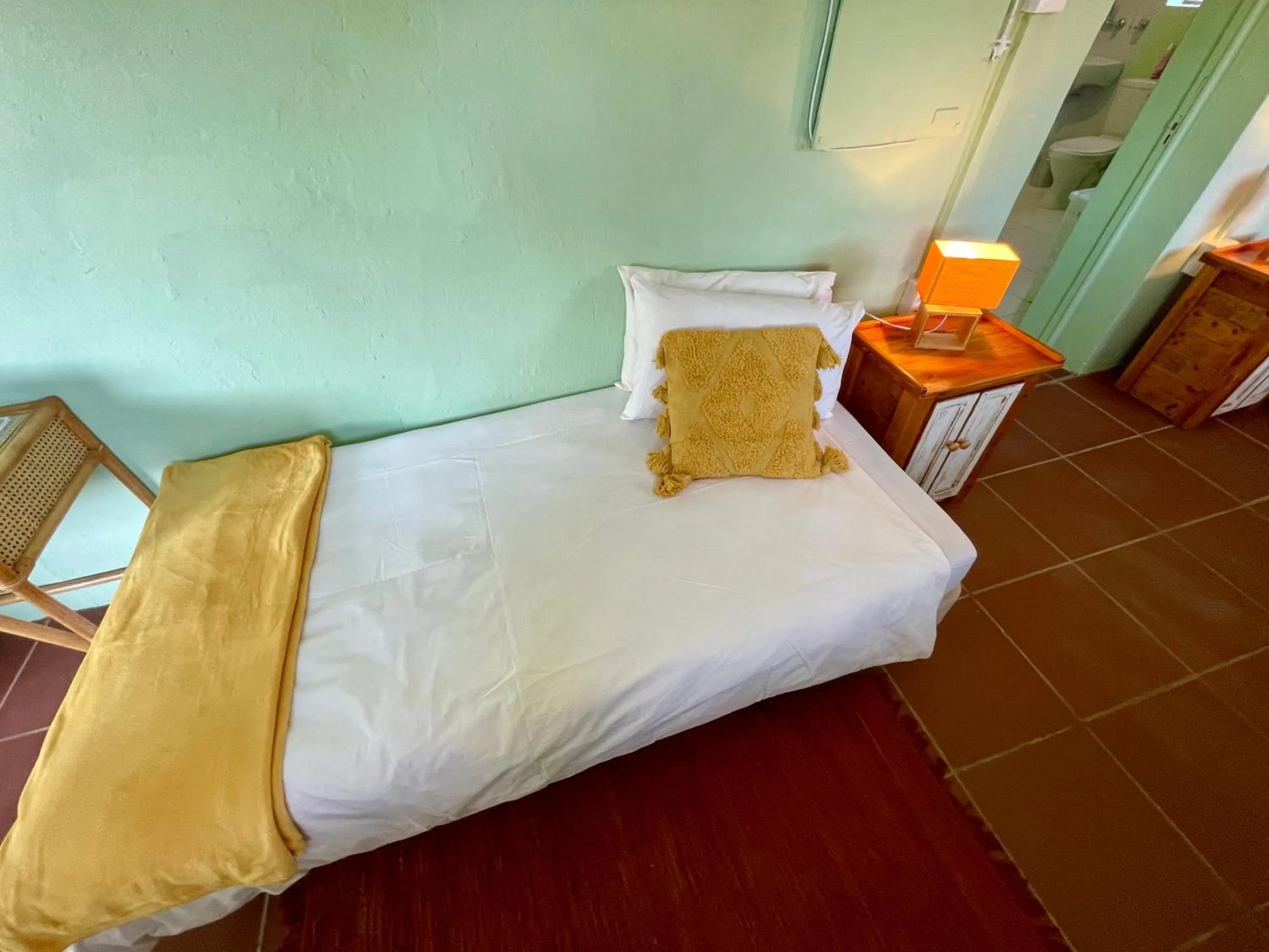 Bedroom, Bed in Blue Cow Barn - Boutique Farm