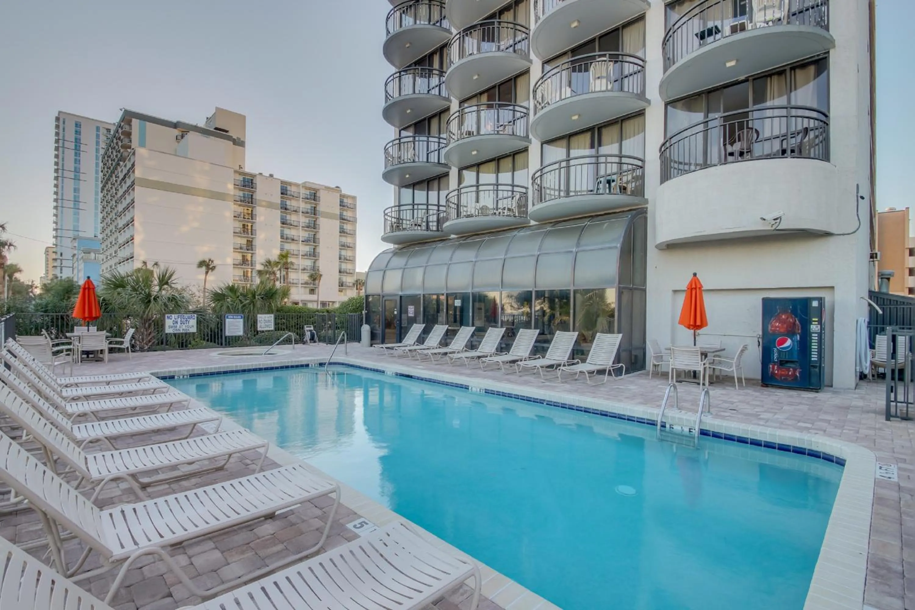 Swimming pool in Oceanfront condo Steps to the beach w No Resort Fees