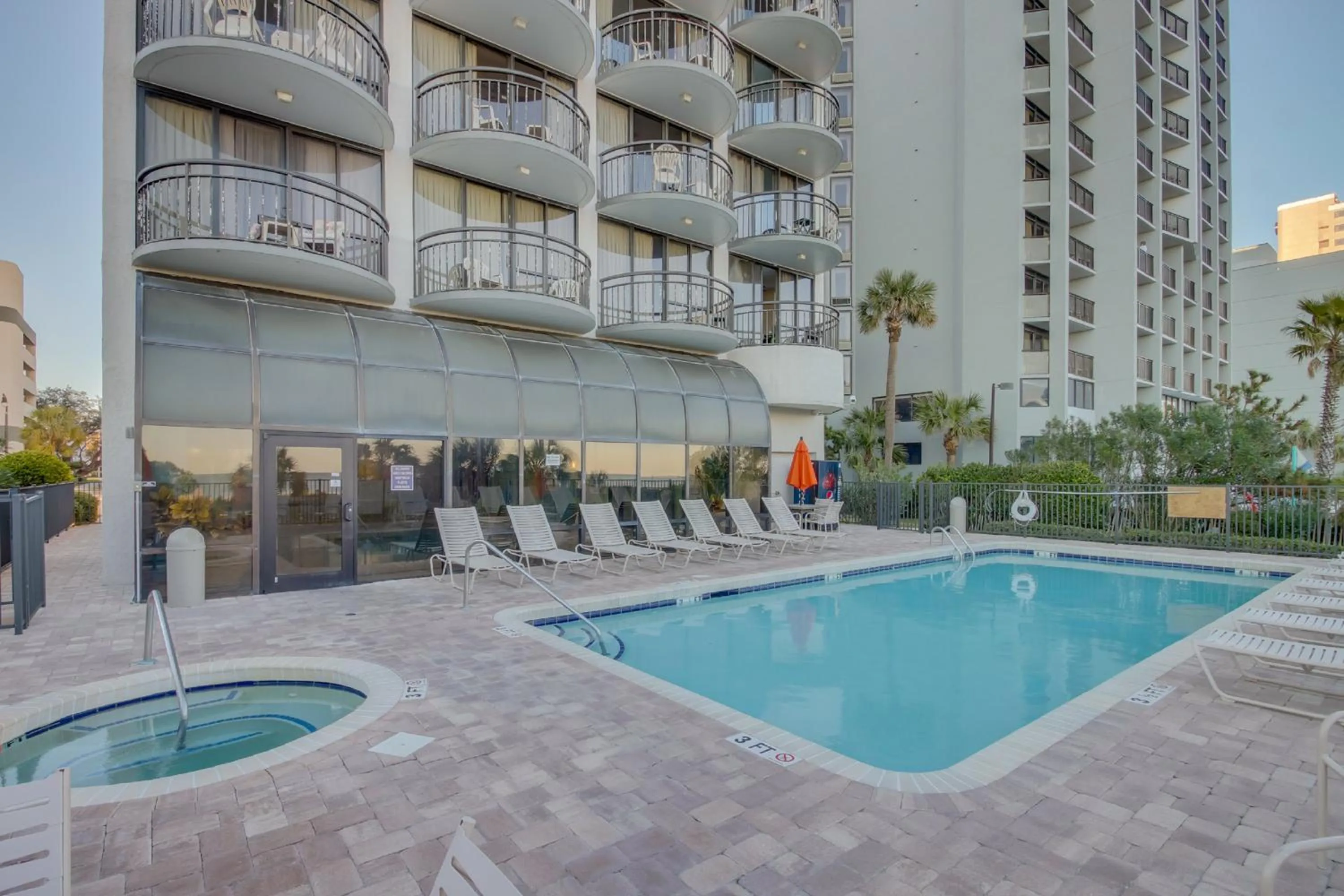 Swimming pool in Oceanfront condo Steps to the beach w No Resort Fees