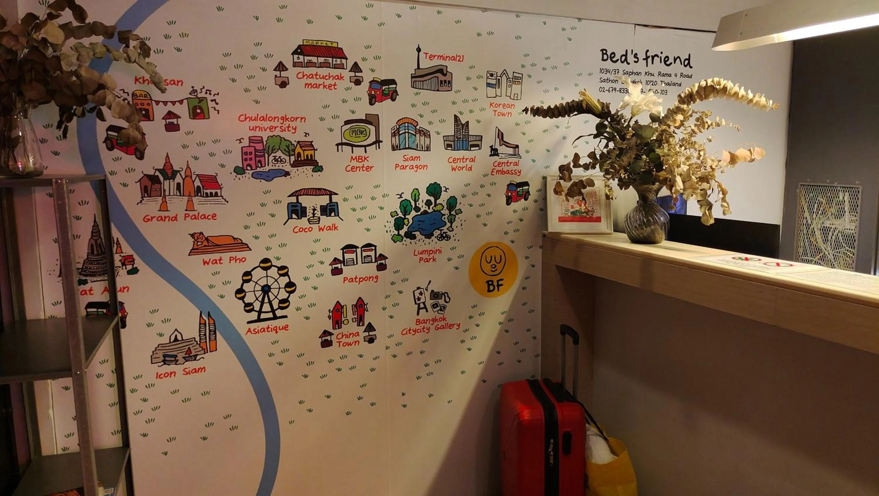 Area and facilities in Bed's Friend