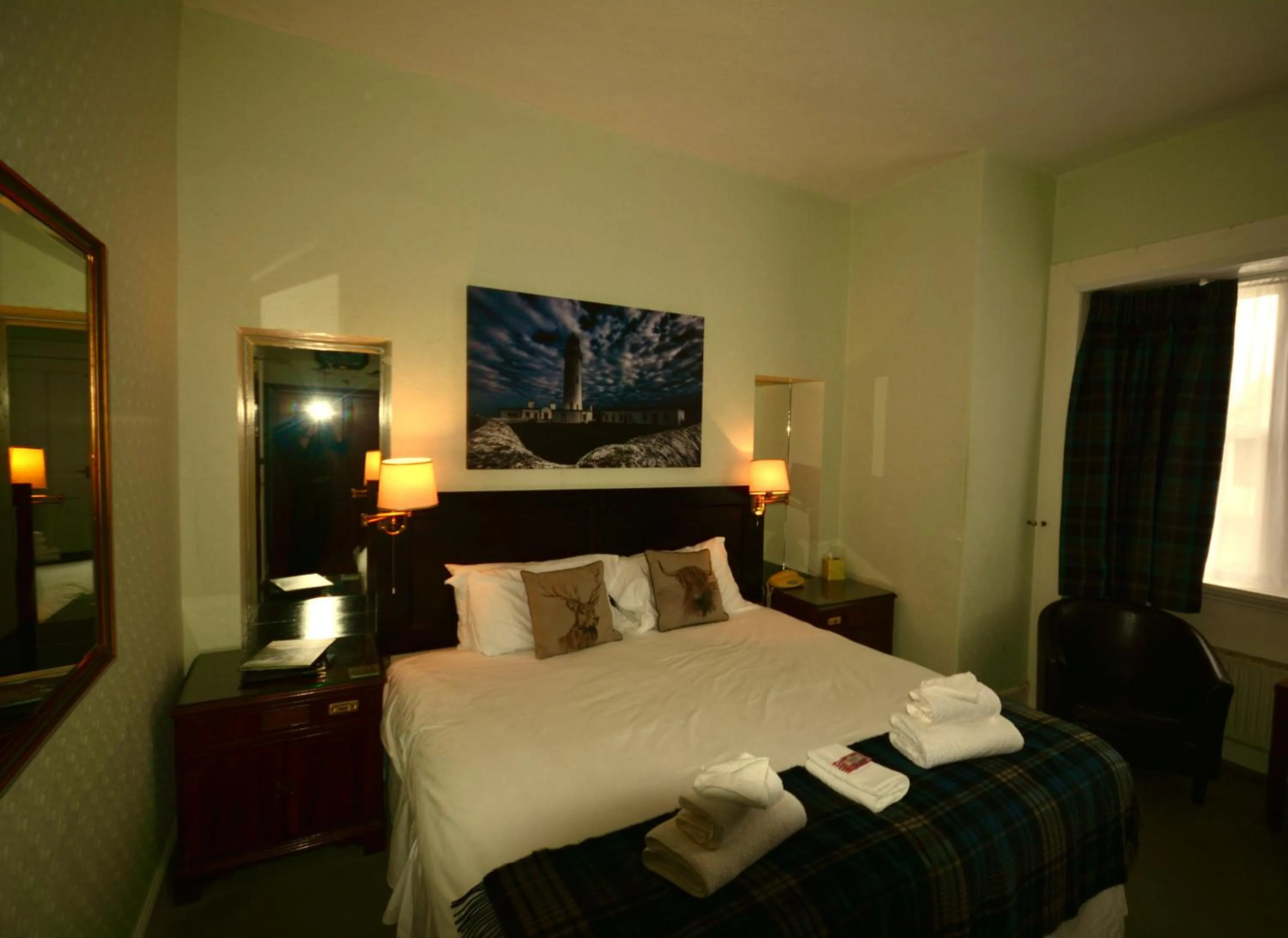 Bedroom, Bed in Corsewall Lighthouse Hotel