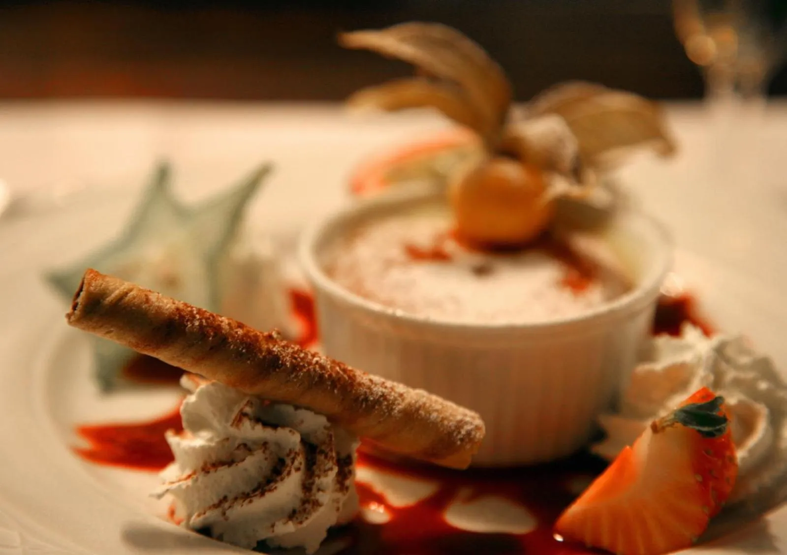 Food close-up in Corsewall Lighthouse Hotel