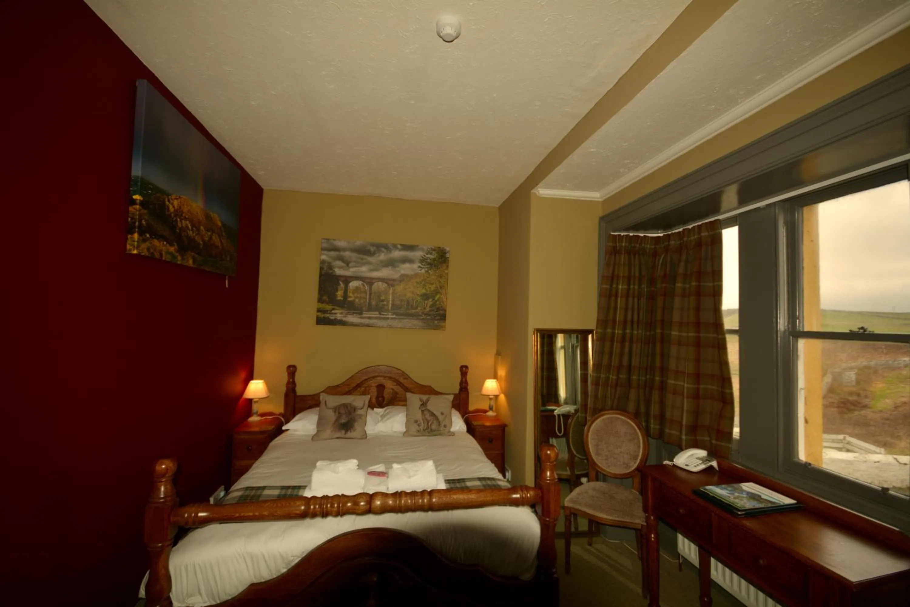 Bed in Corsewall Lighthouse Hotel