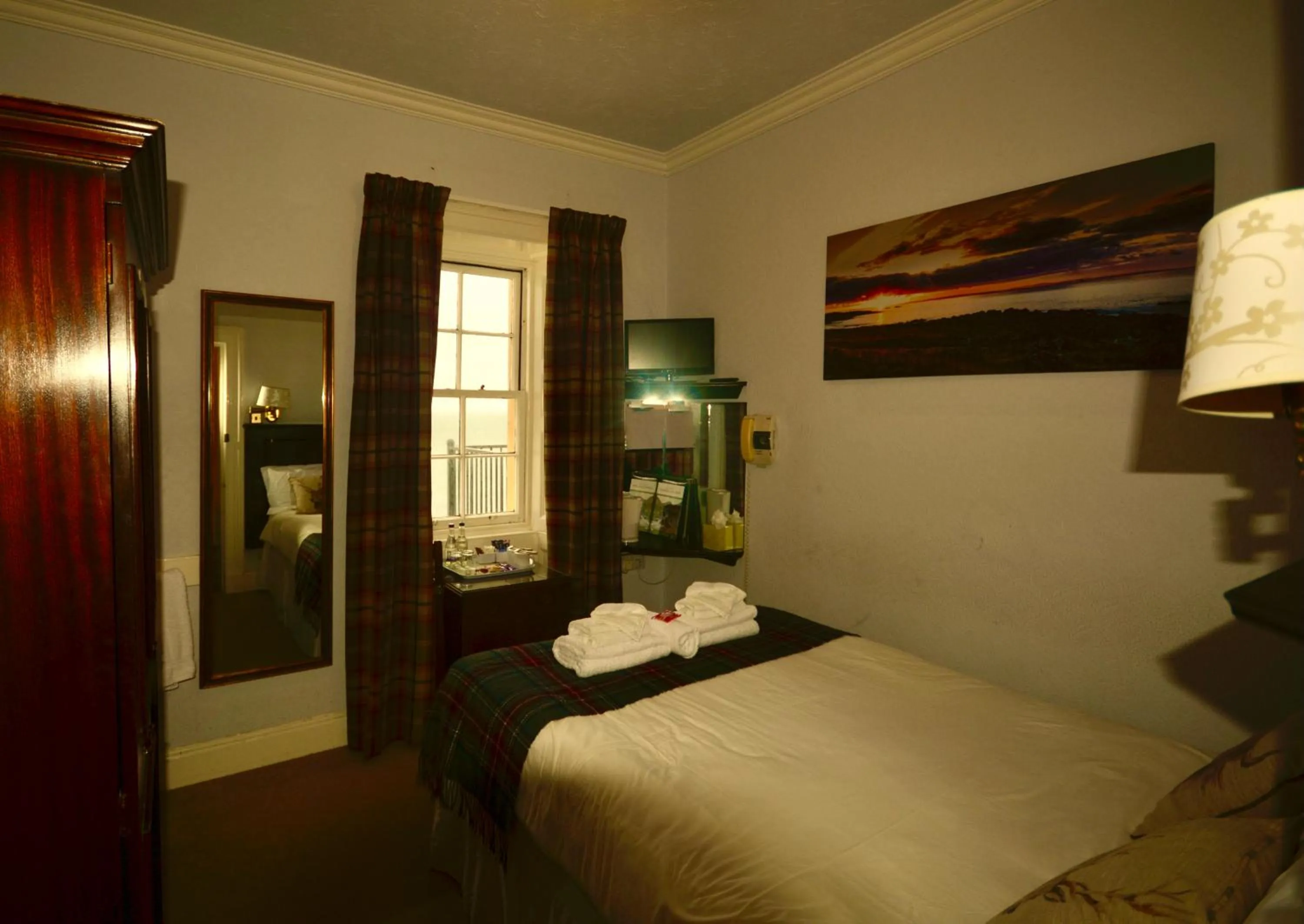 Bedroom, Bed in Corsewall Lighthouse Hotel