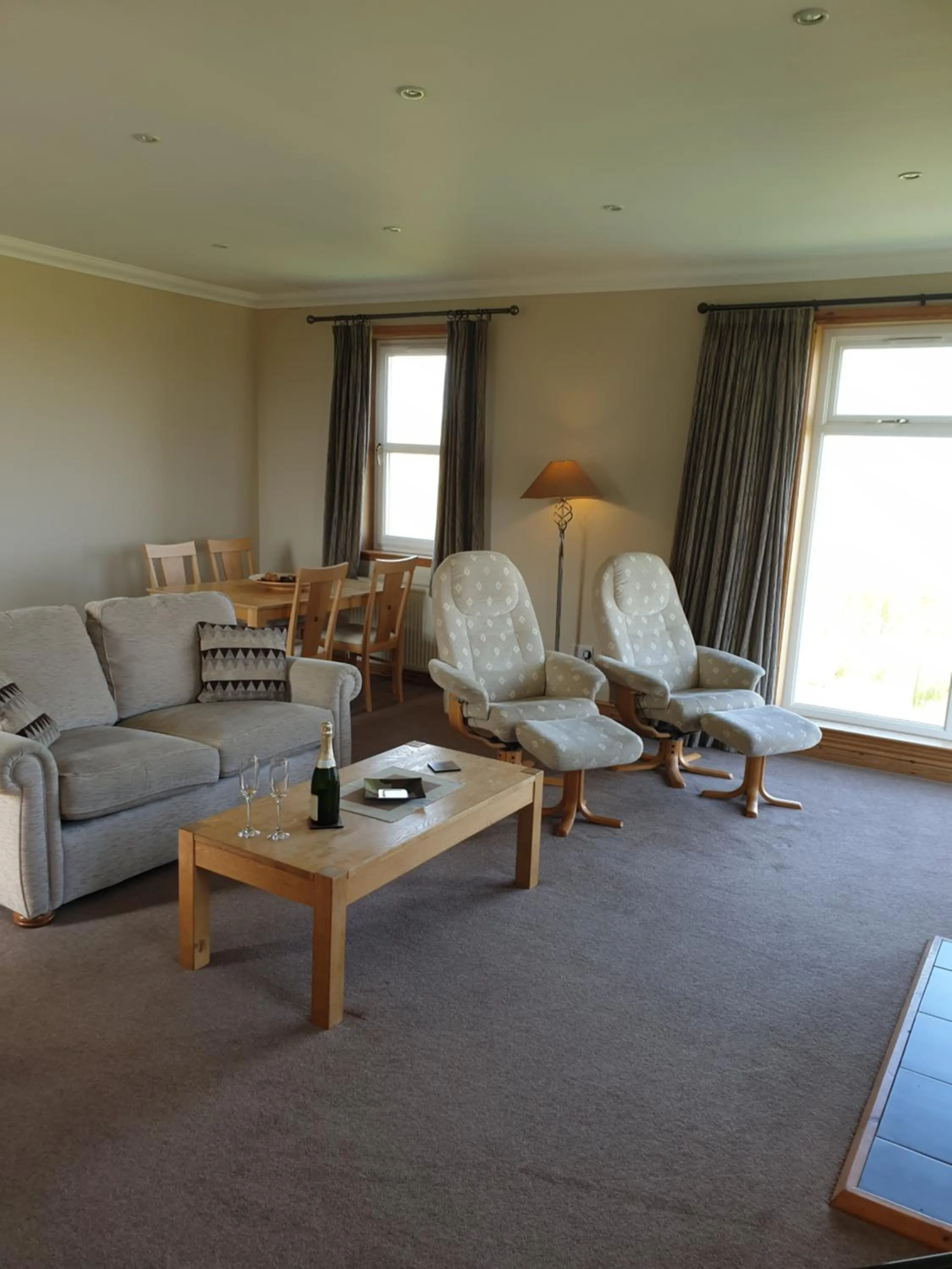 Living room in Corsewall Lighthouse Hotel