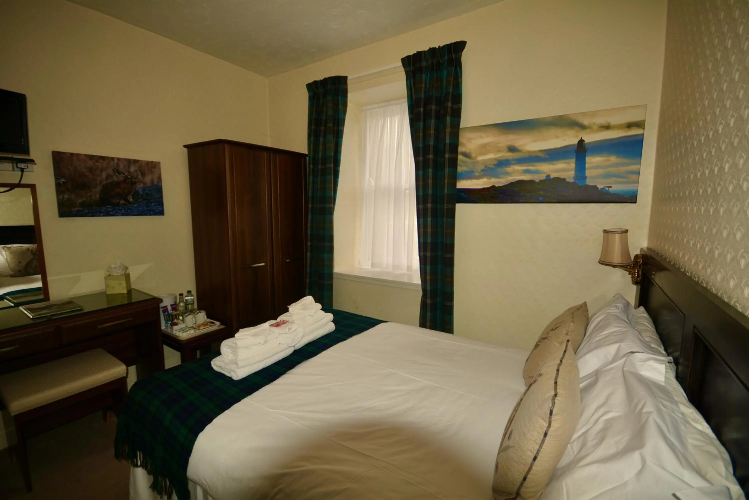 Bedroom, Bed in Corsewall Lighthouse Hotel