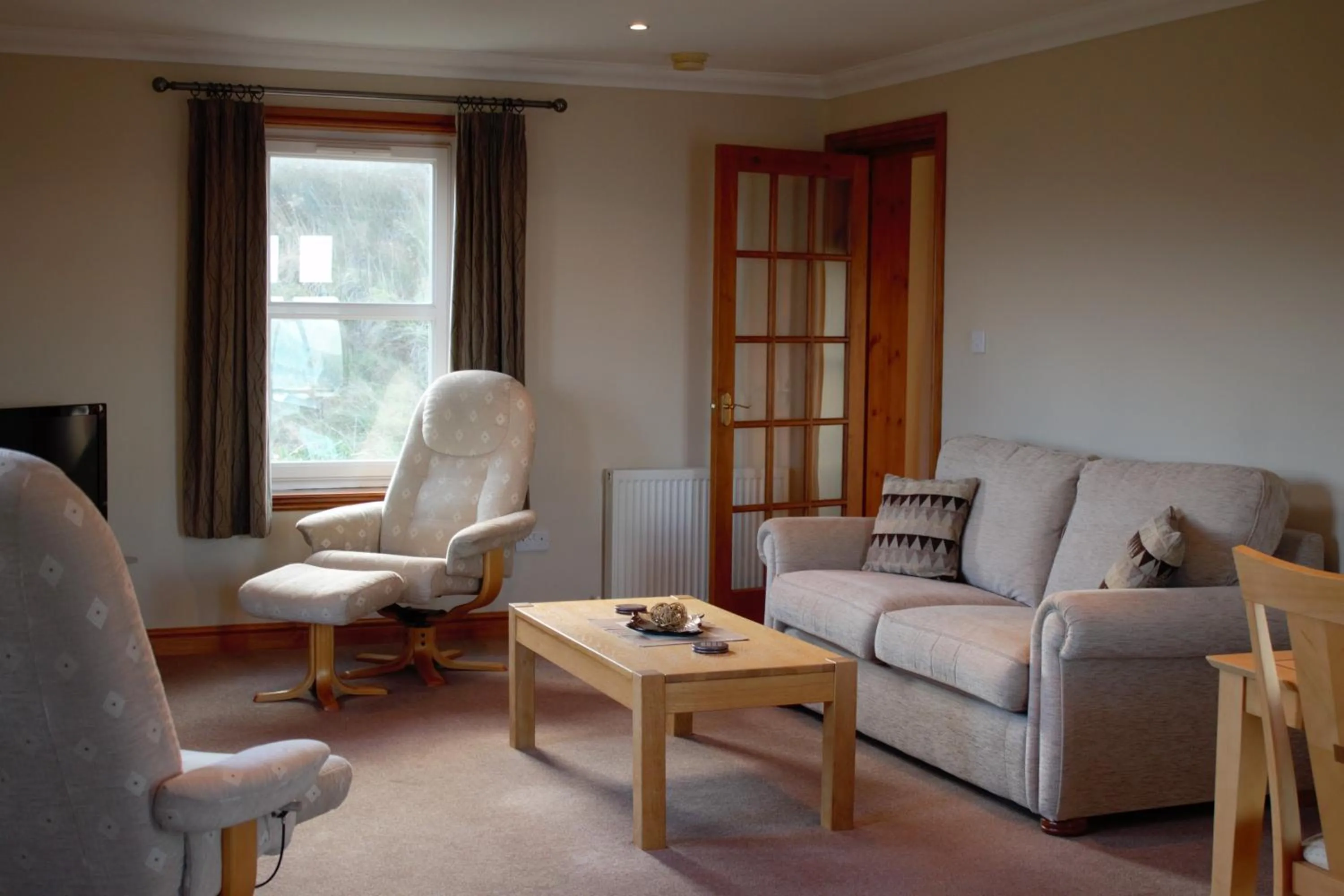 Living room in Corsewall Lighthouse Hotel